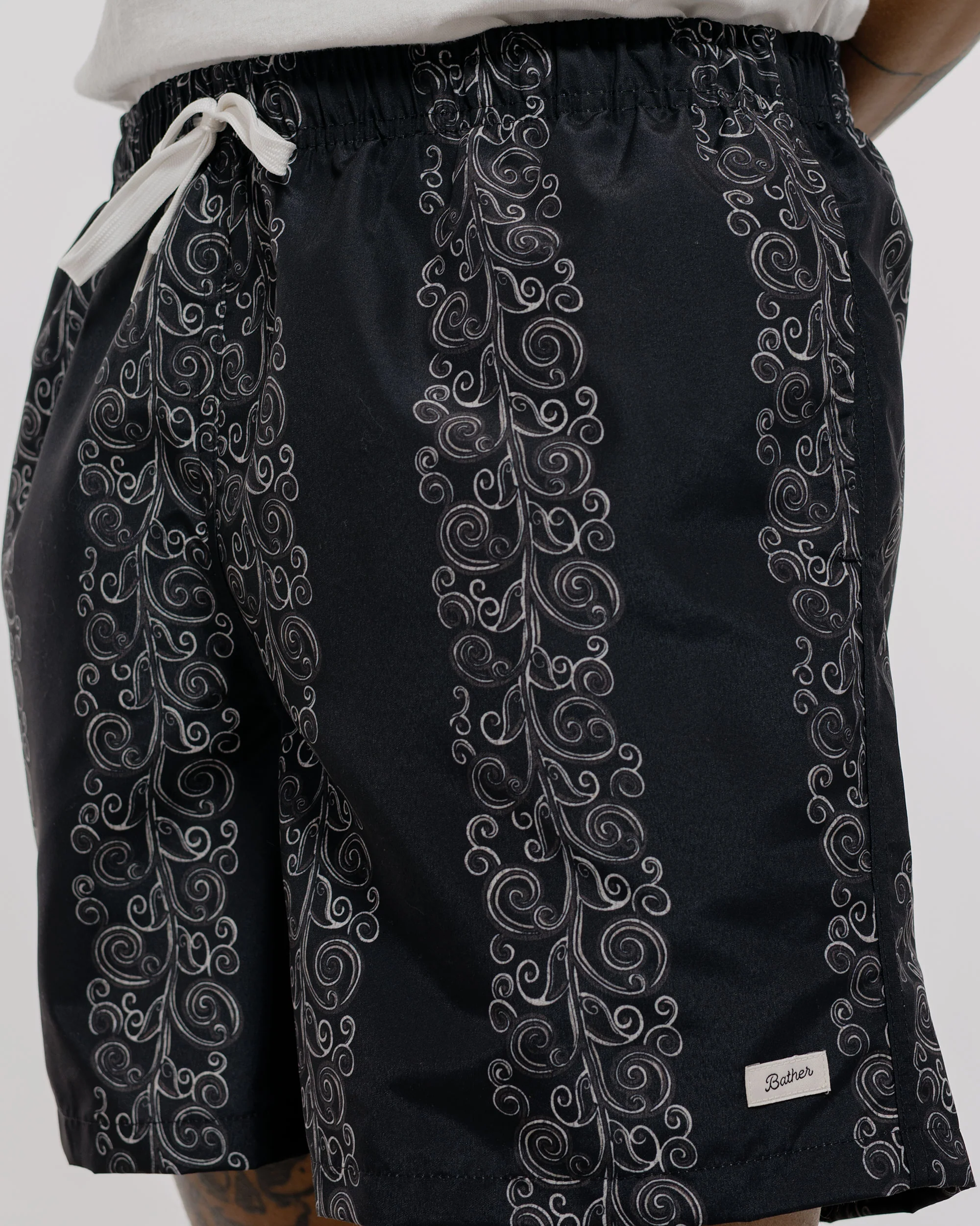 Bather Black Fiesta Swim Trunk - Image 3