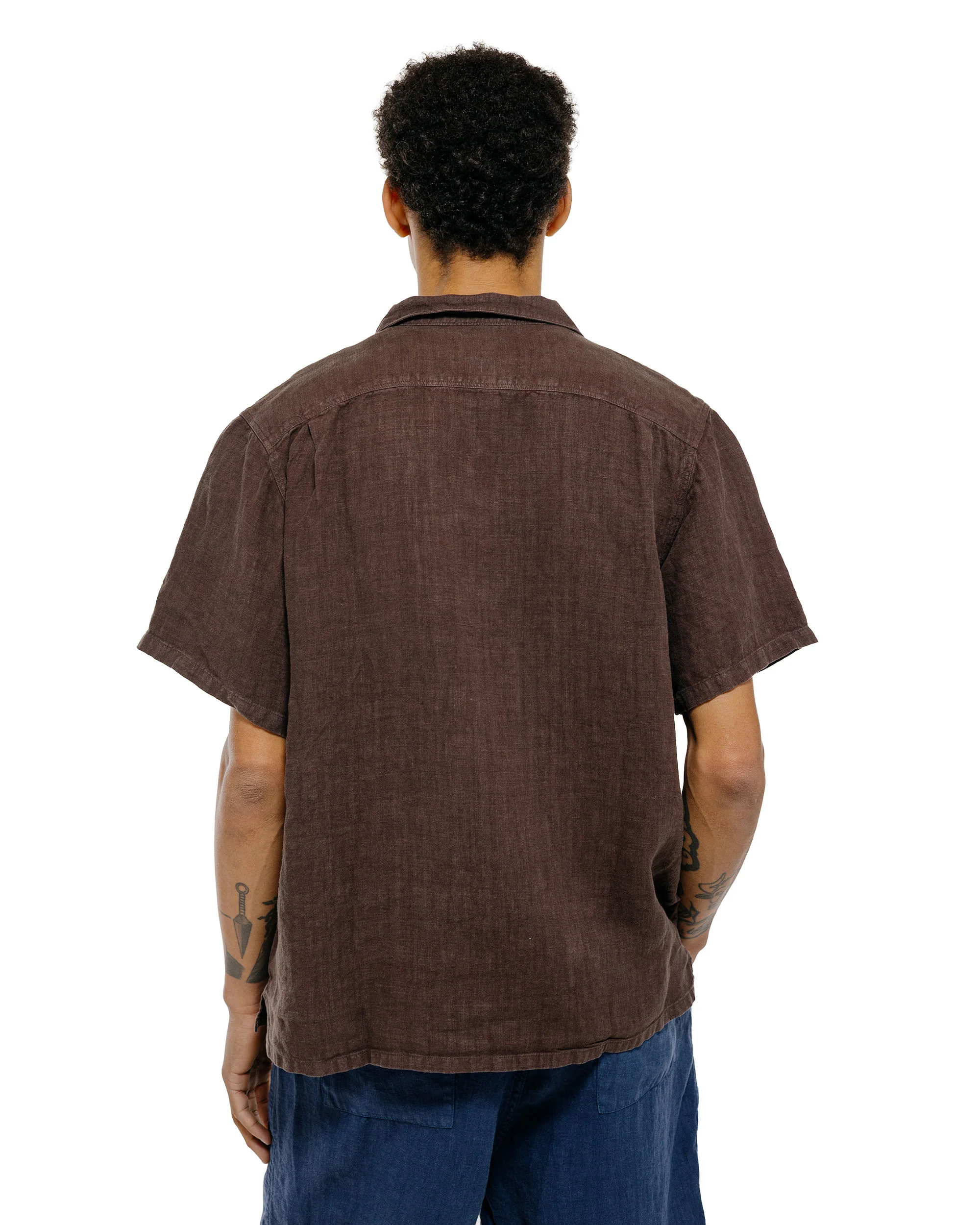 Bather Espresso Linen Camp Shirt - Image 4
