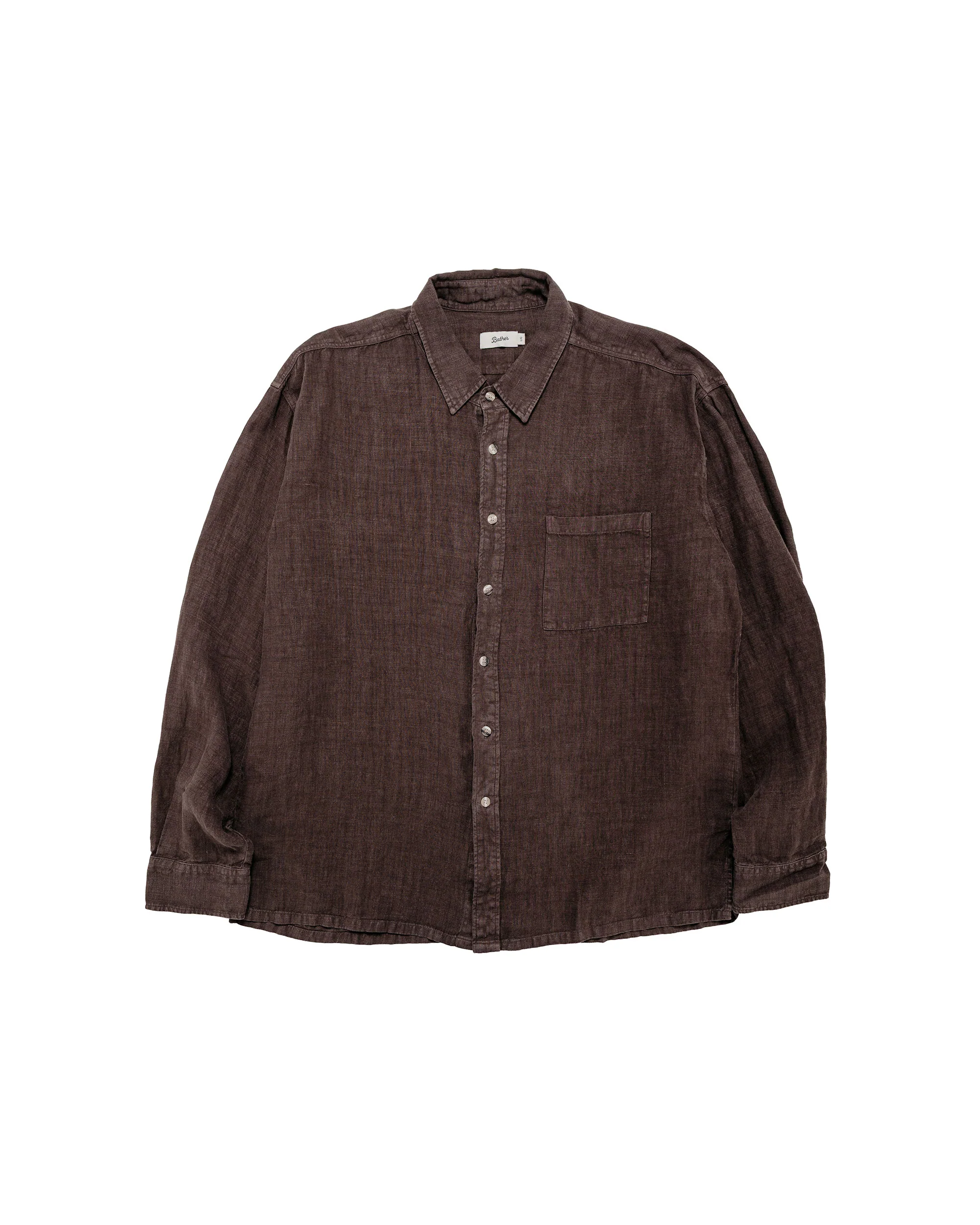 Bather Espresso Linen Leisure Shirt
