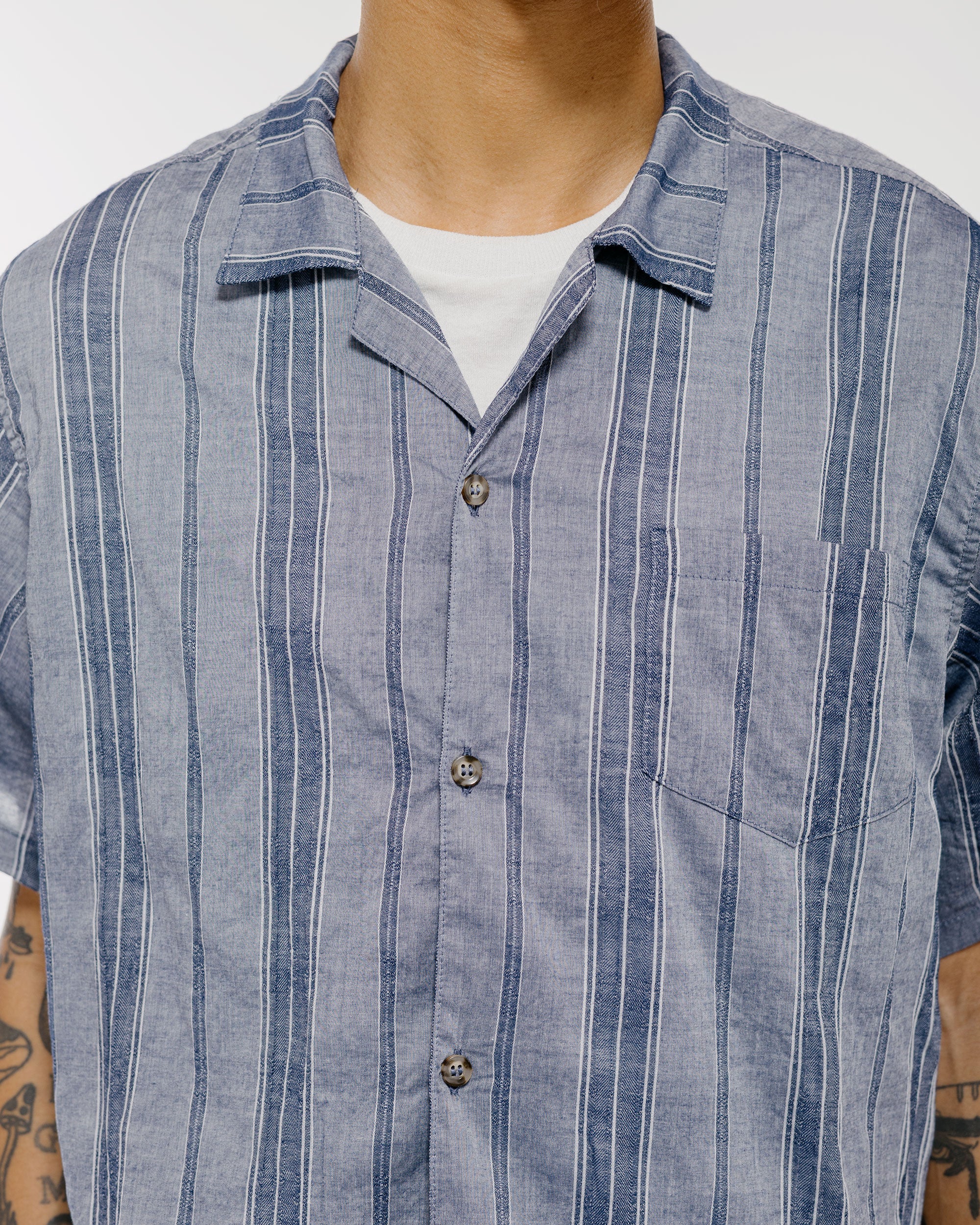 Bather Rain Stripe Camp Shirt - Image 3