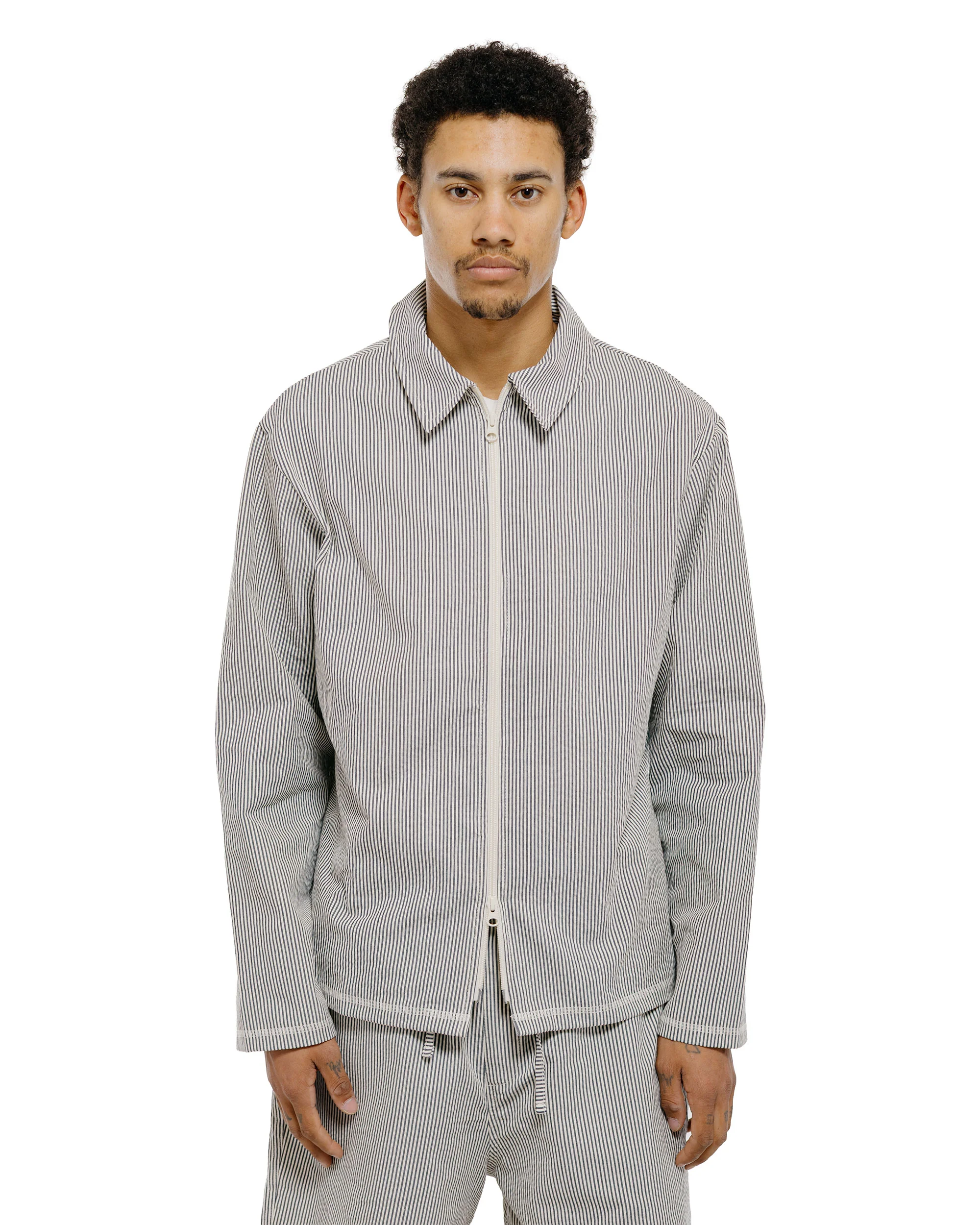 Bather Navy Pinstripe Tour Jacket - Image 2