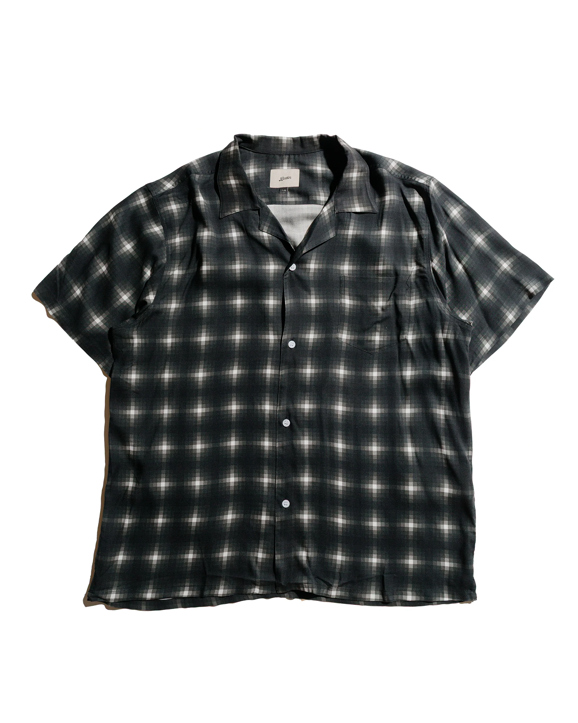 Bather Onyx Digi Plaid Camp Shirt