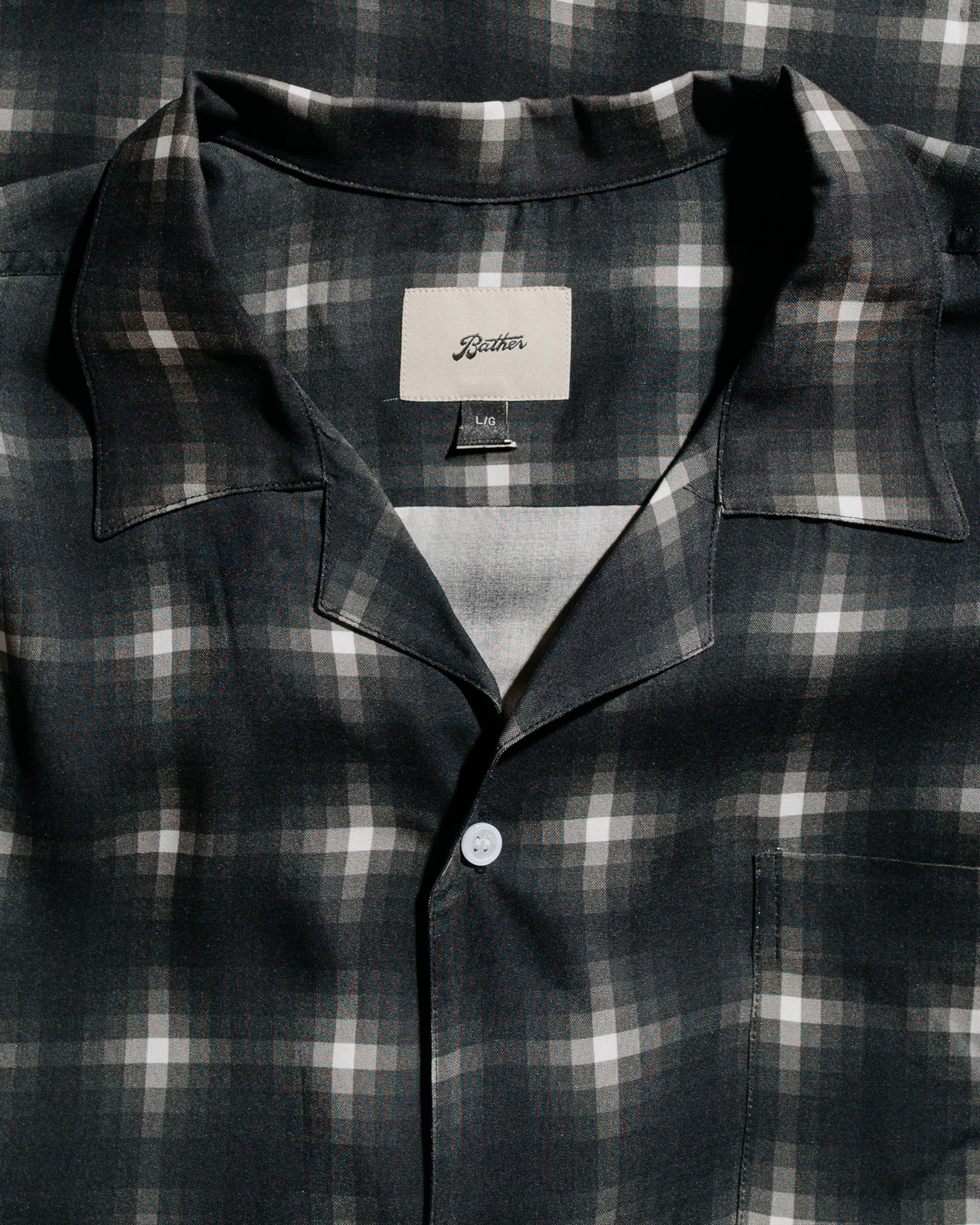 Bather Onyx Digi Plaid Camp Shirt - Image 5