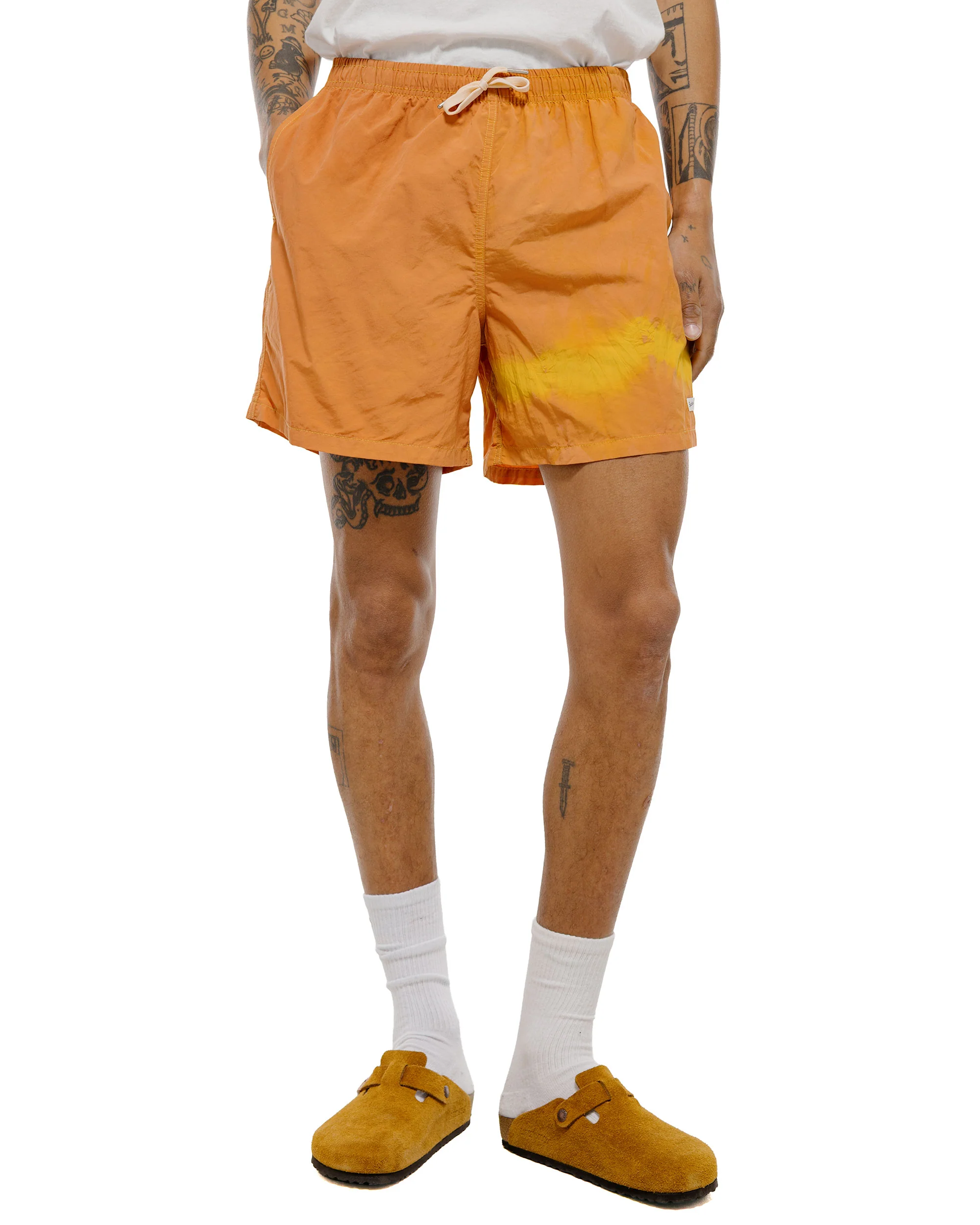 Bather Caeterpillar Over Dyed Madder Tangerine Swim Trunk - Image 2
