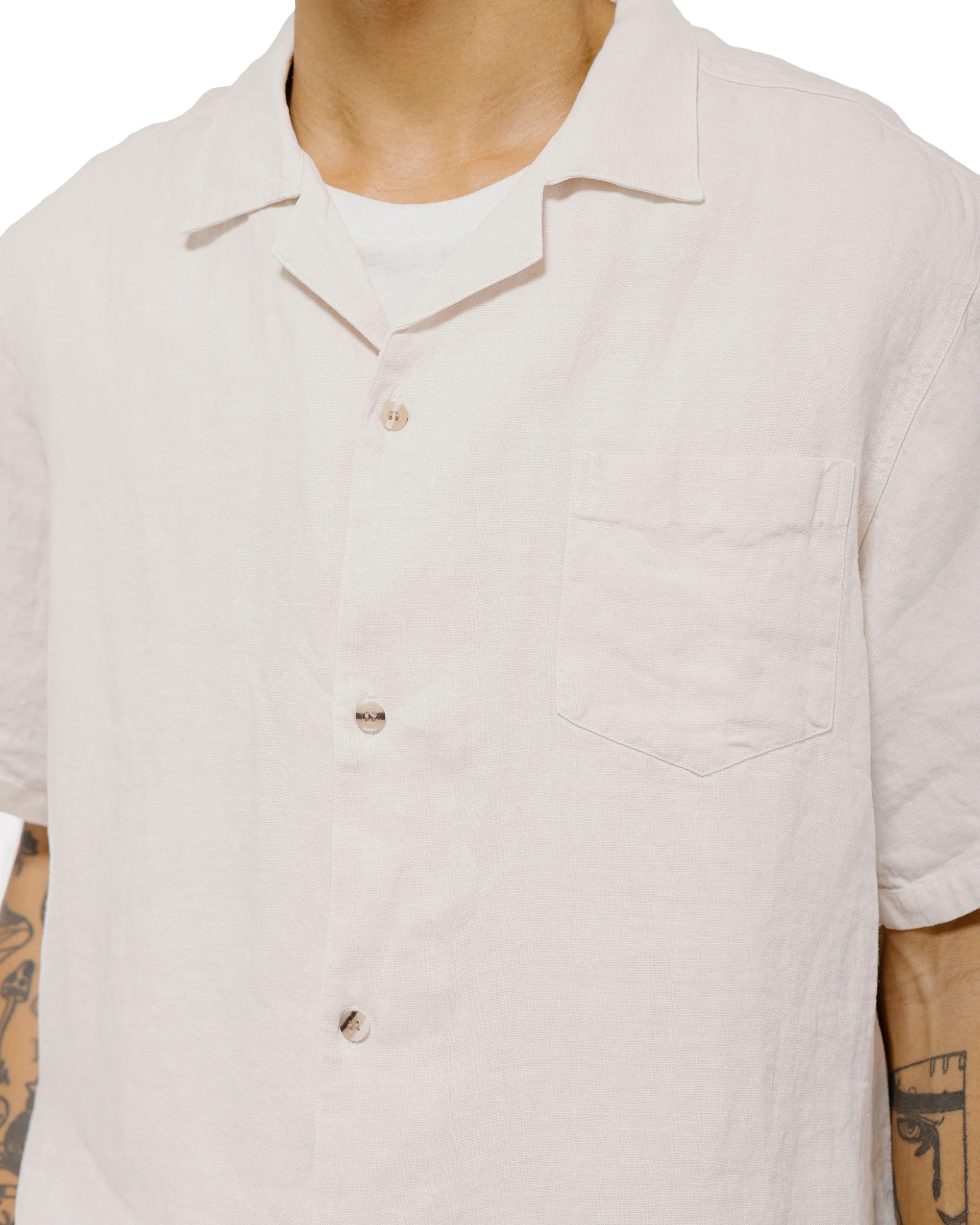 Bather Pearl Linen Camp Shirt - Image 3