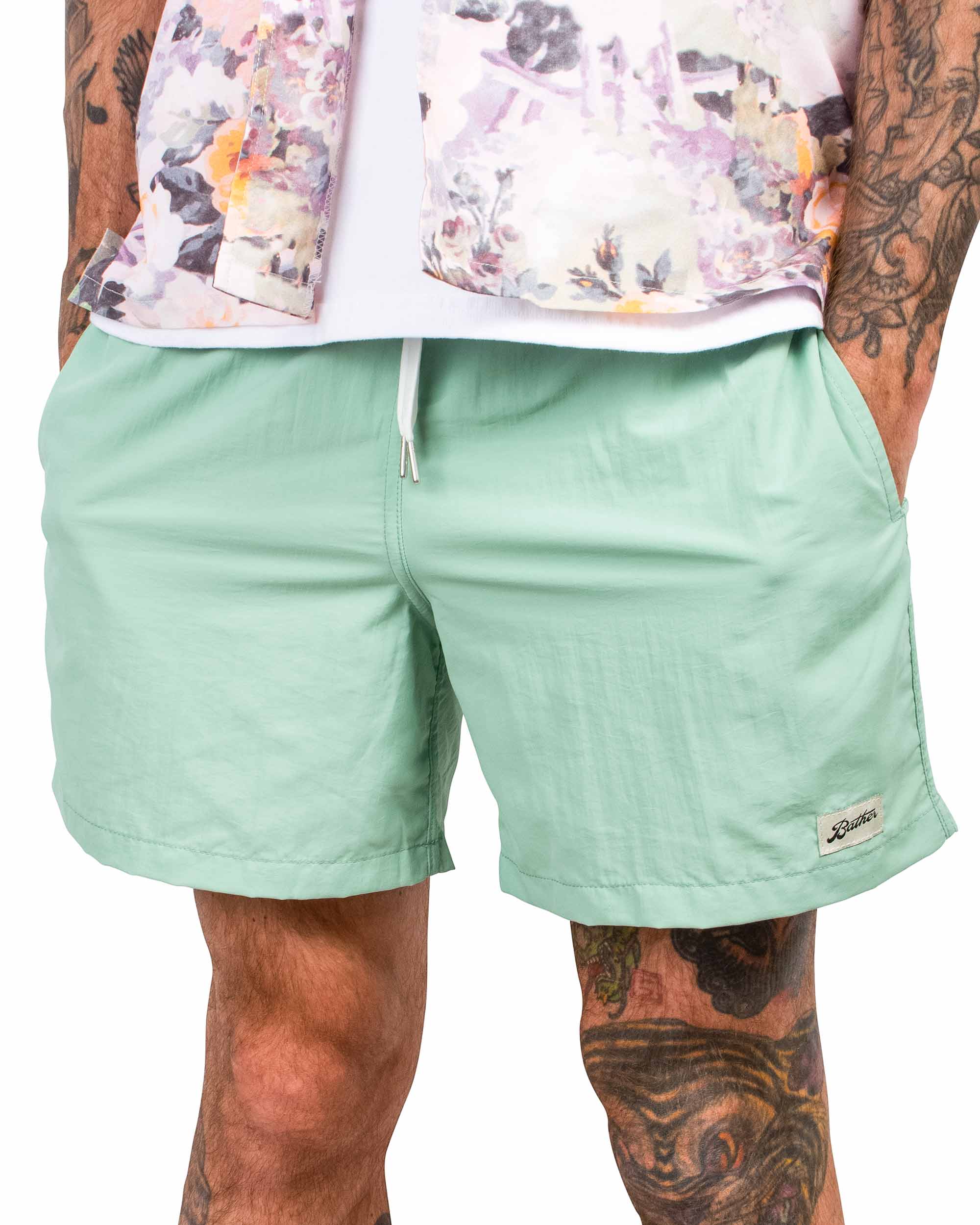 Bather Solid Seafoam Swim Trunk - Image 4