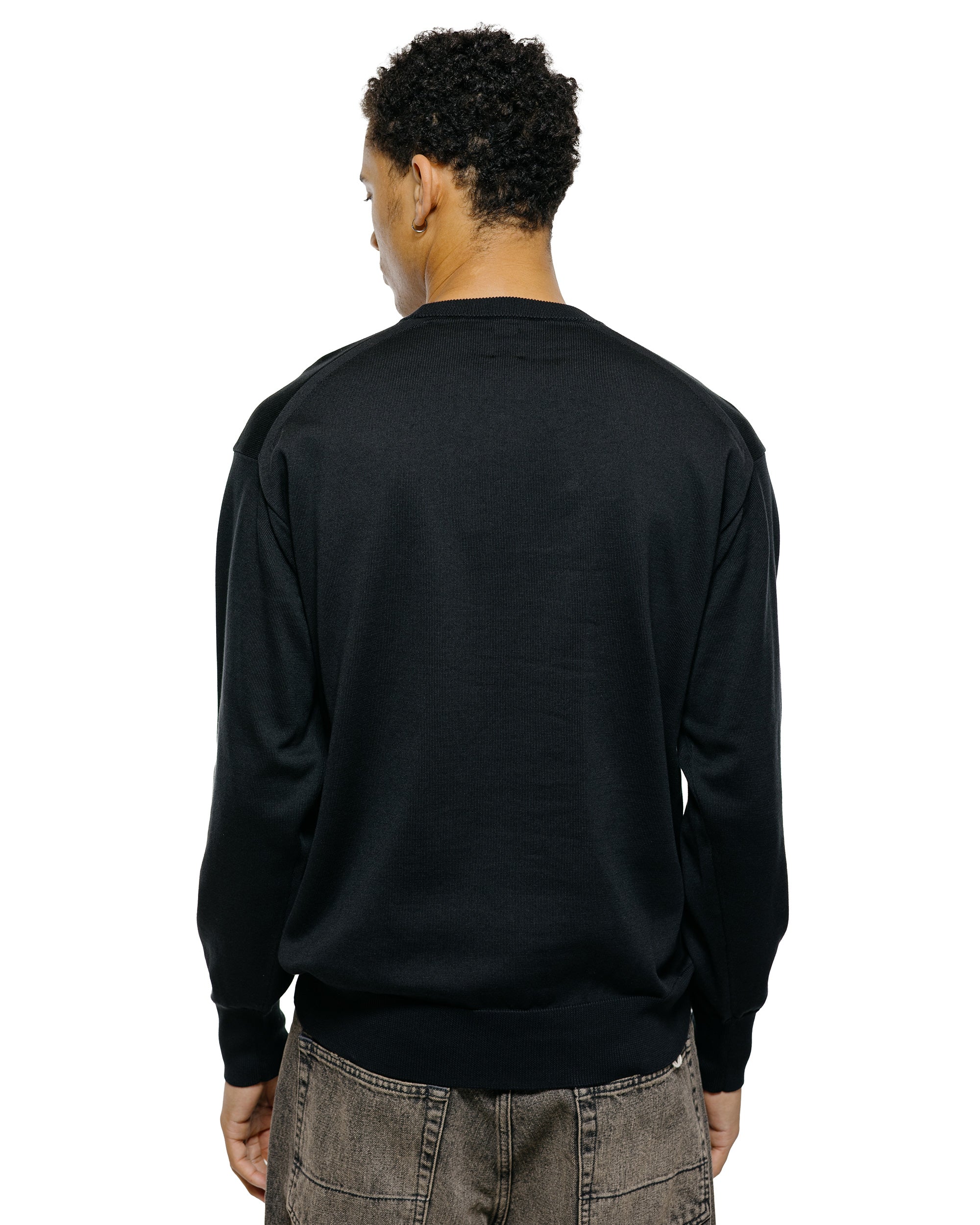 Batoner Caribbean Sea Island Cotton Crew Neck Black - Image 3
