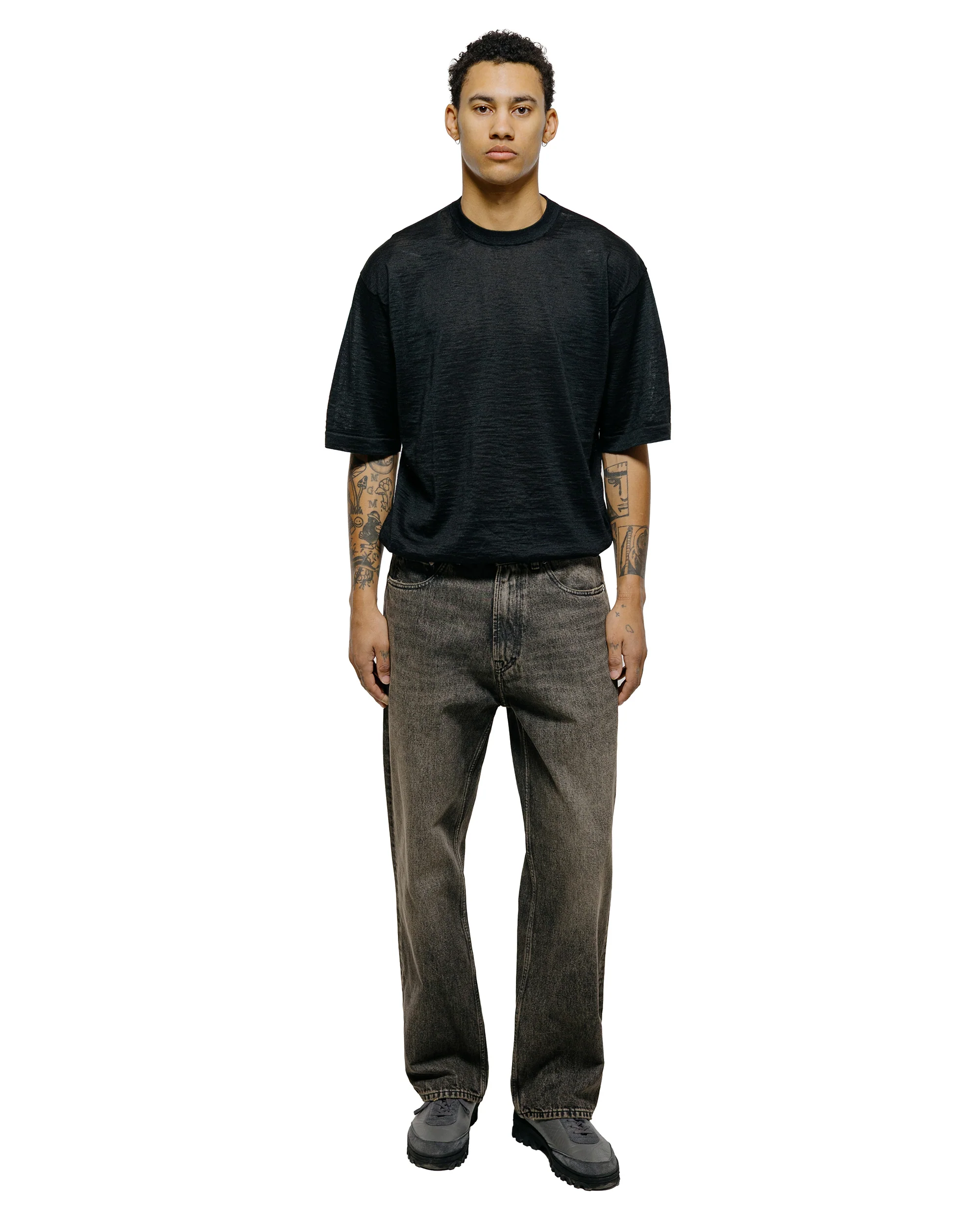 Batoner Choma Crew Neck S/S Black - Image 4