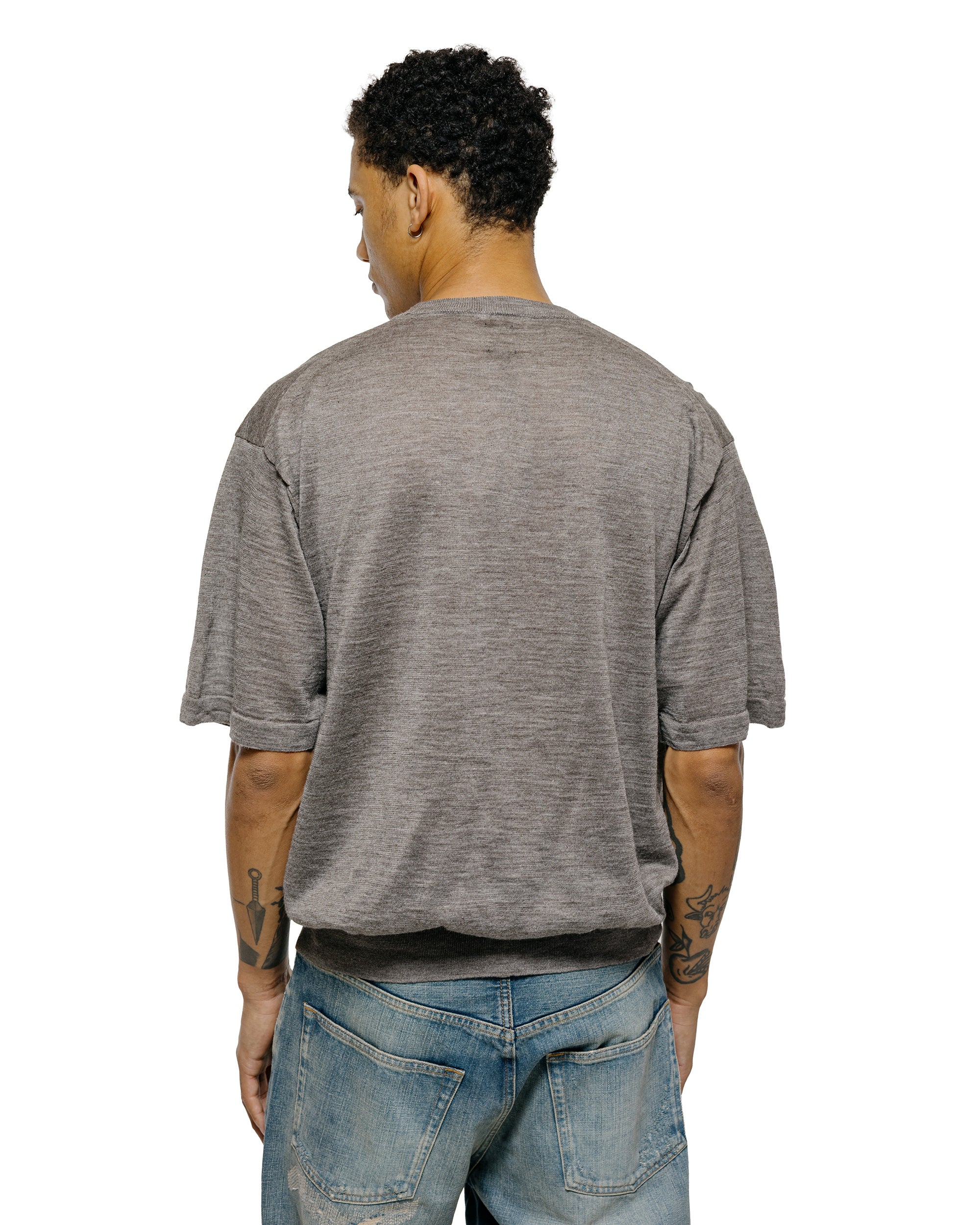 Batoner Choma Crew Neck S/S Greige - Image 3