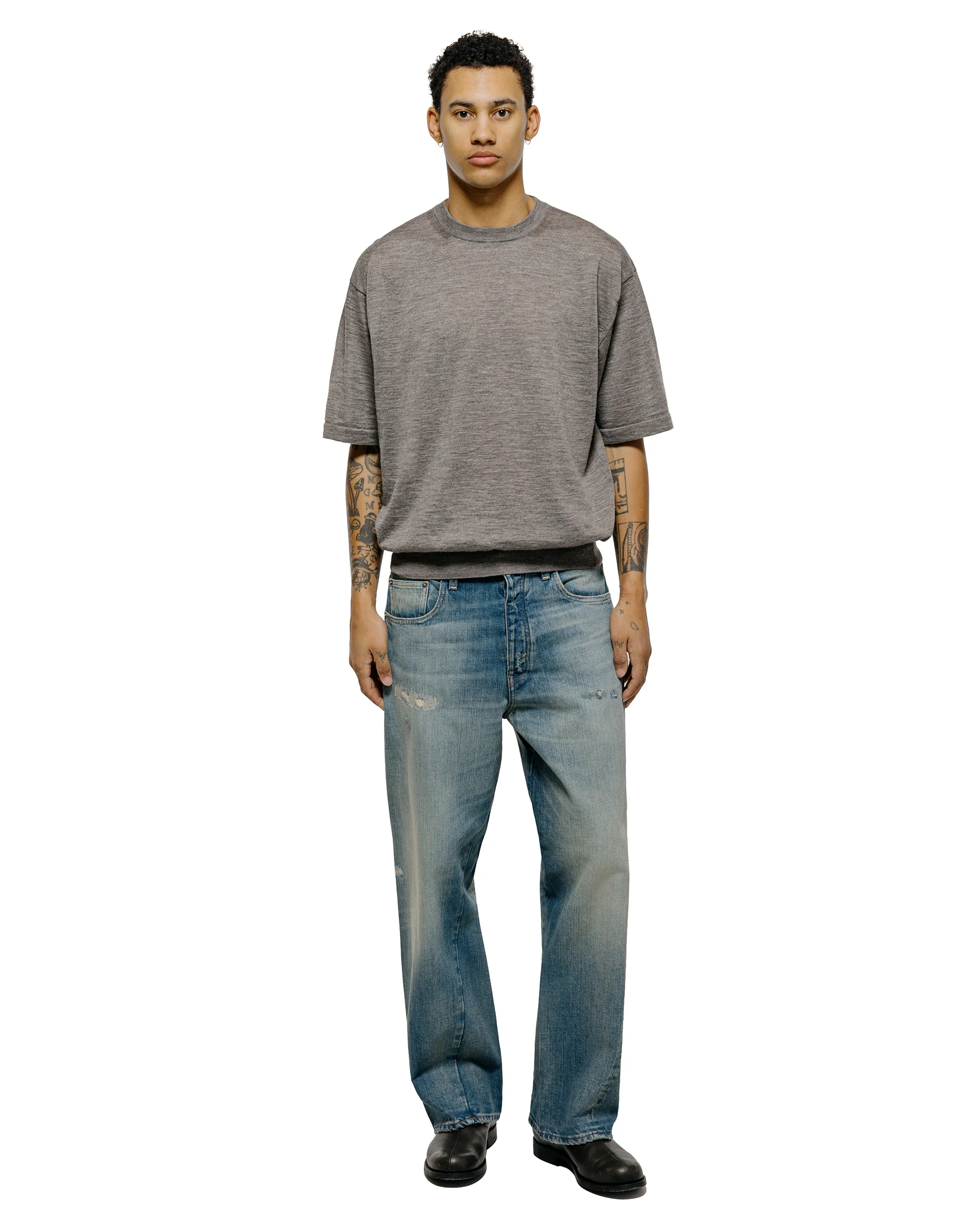 Batoner Choma Crew Neck S/S Greige - Image 4