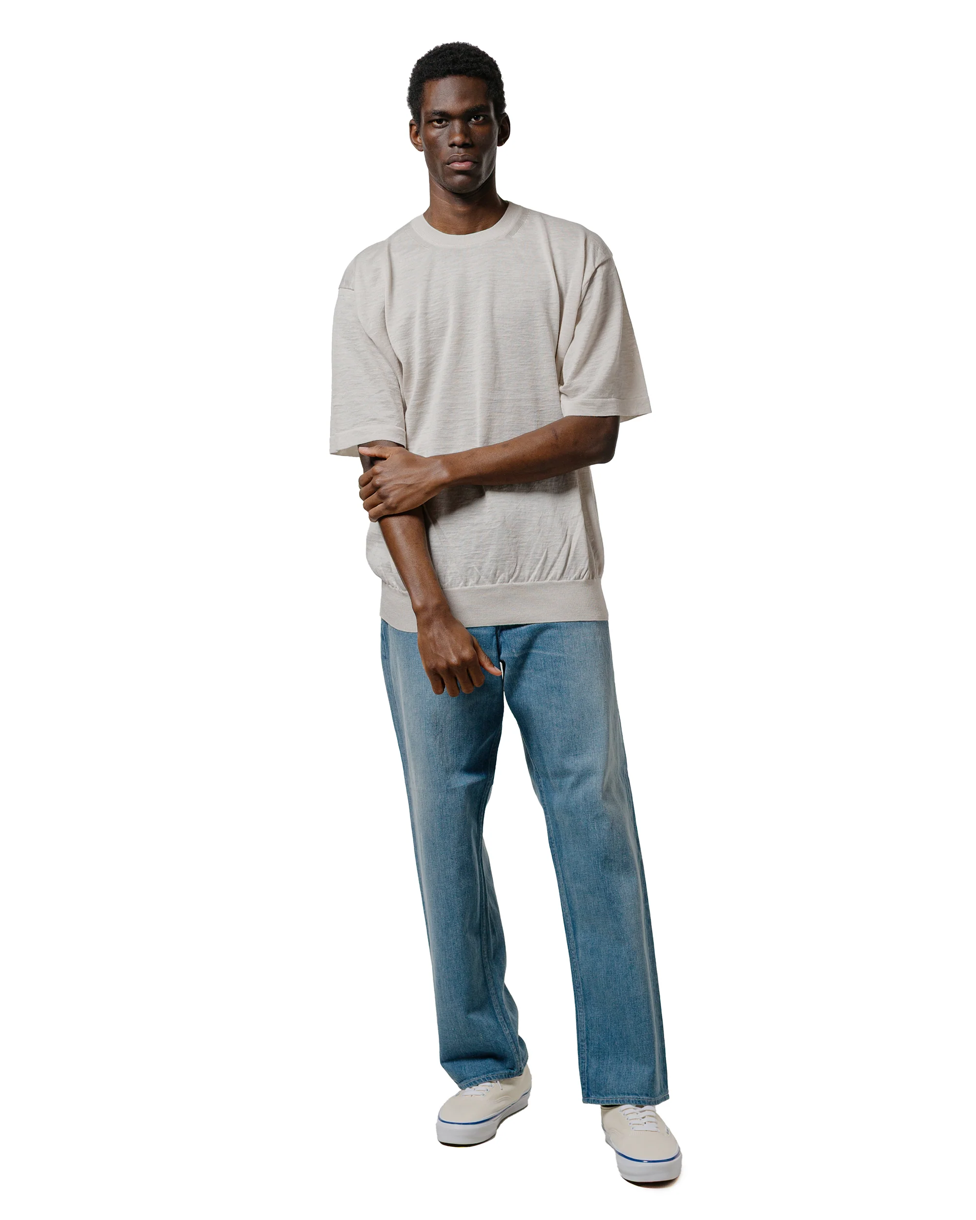 Batoner Choma Crew Neck S/S Ivory - Image 4
