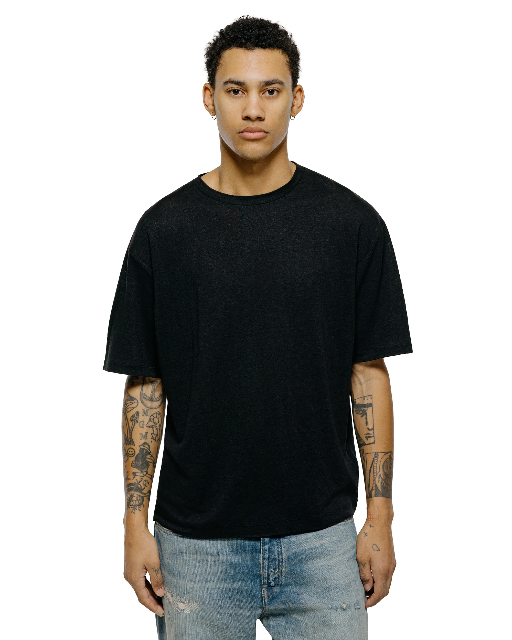 Batoner Normandy Linen T-Shirt Black - Image 2