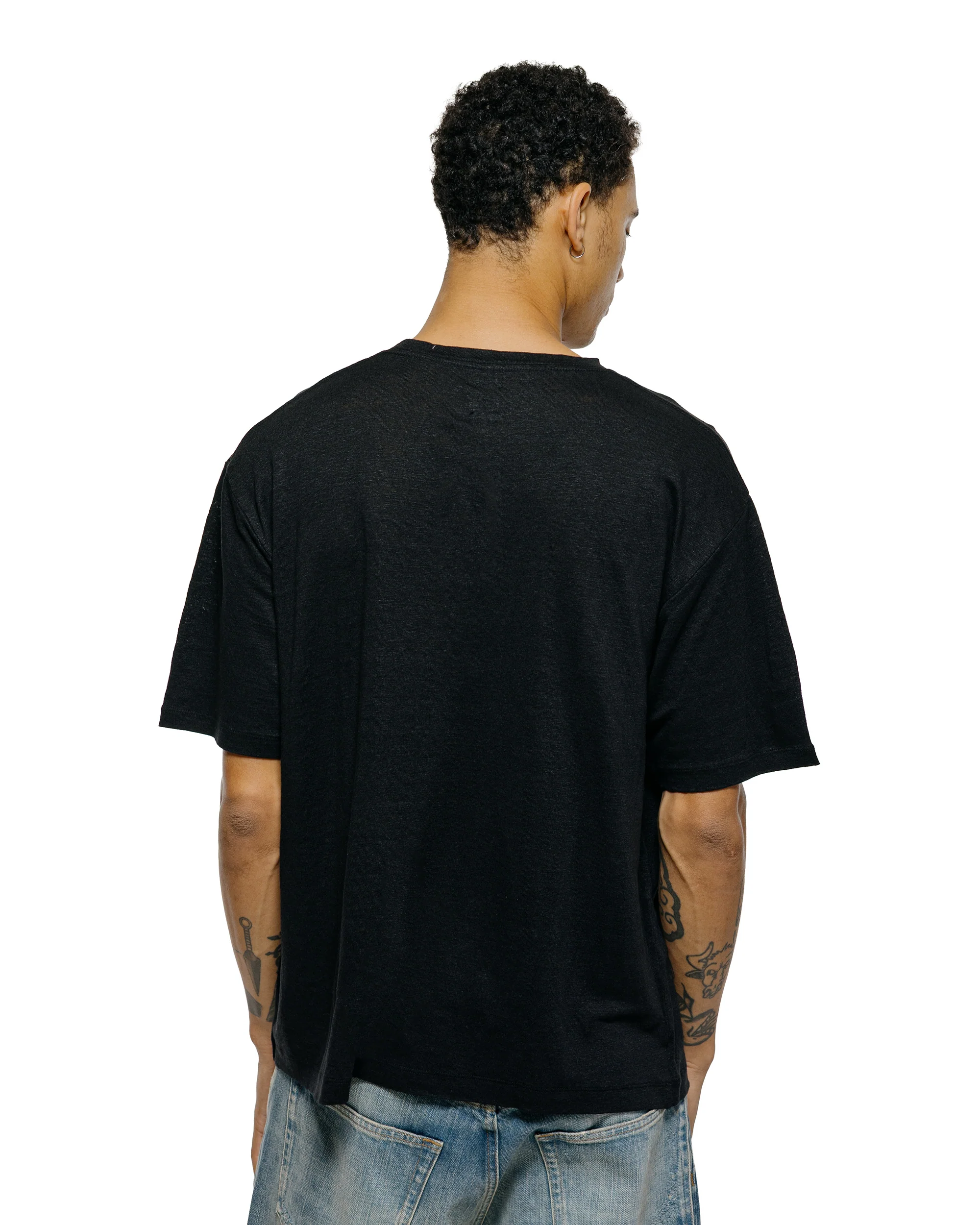 Batoner Normandy Linen T-Shirt Black - Image 3