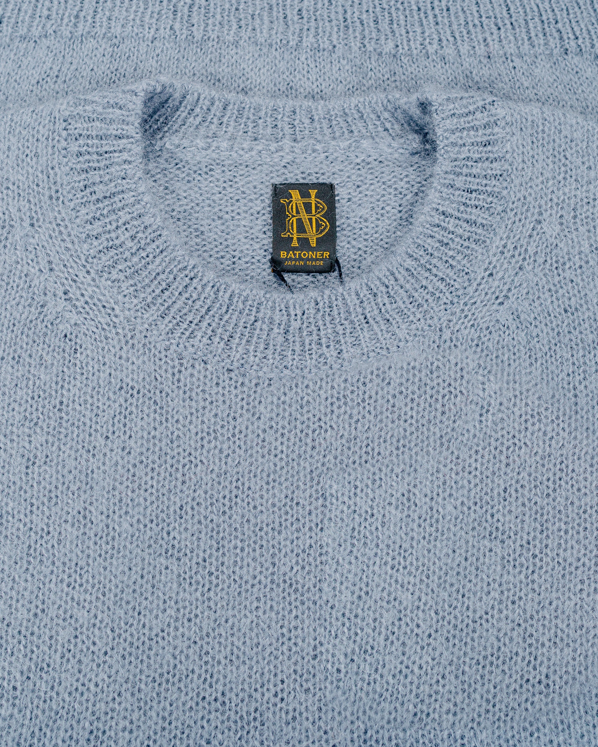 Batoner Pure Mohair Crew Neck Sax Gray - Image 5