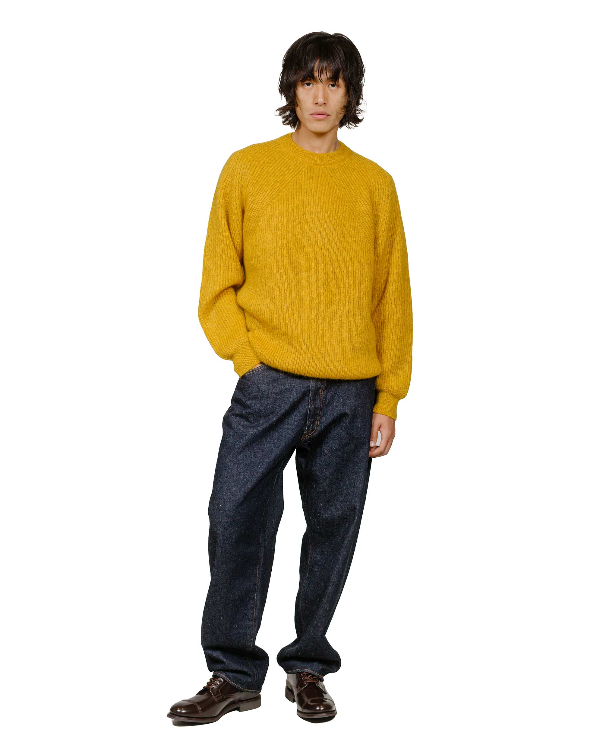 Batoner Pure Mohair Signature Crew Neck Yellow - Image 4