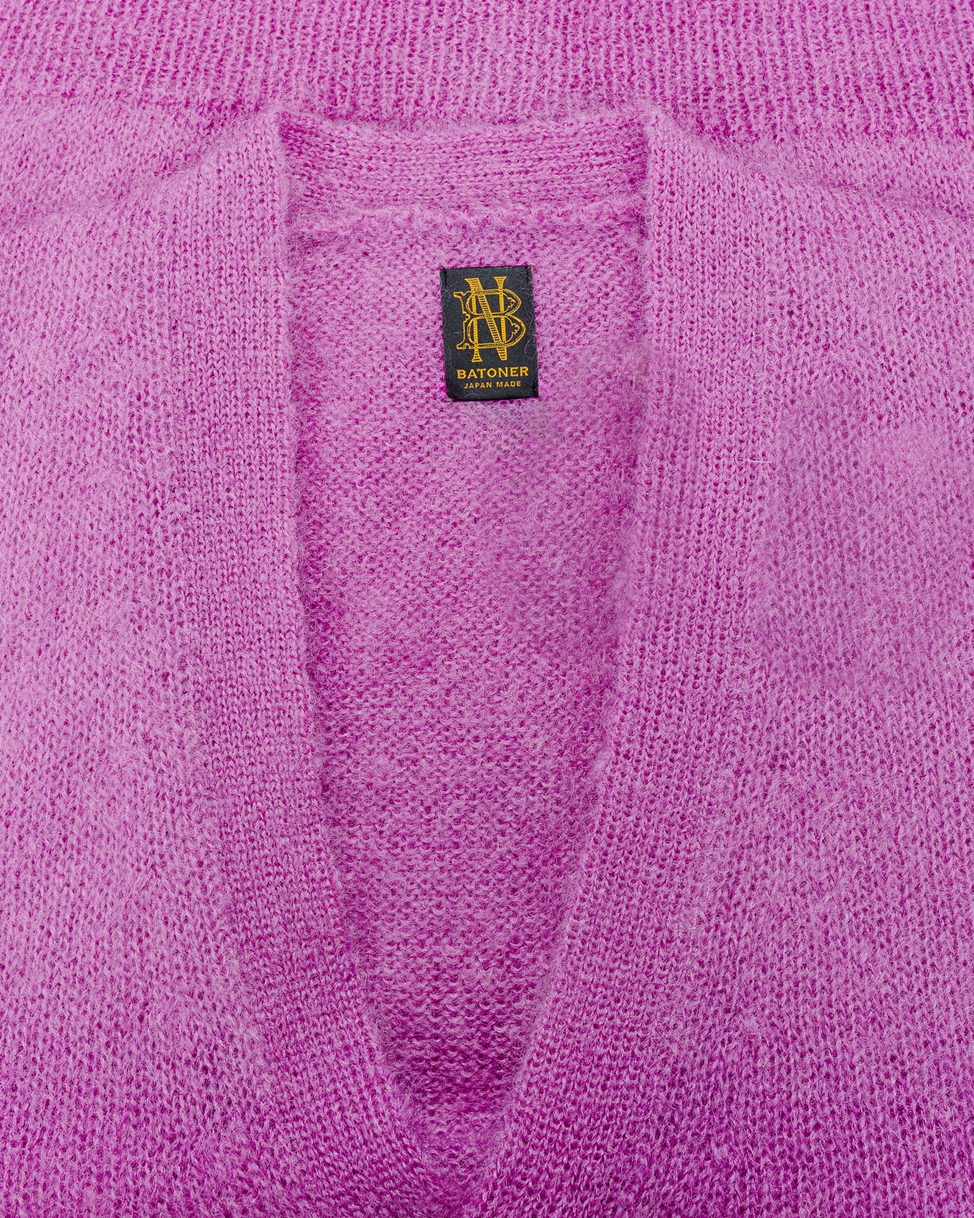 Batoner Pure Mohair V Cardigan Purple - Image 5