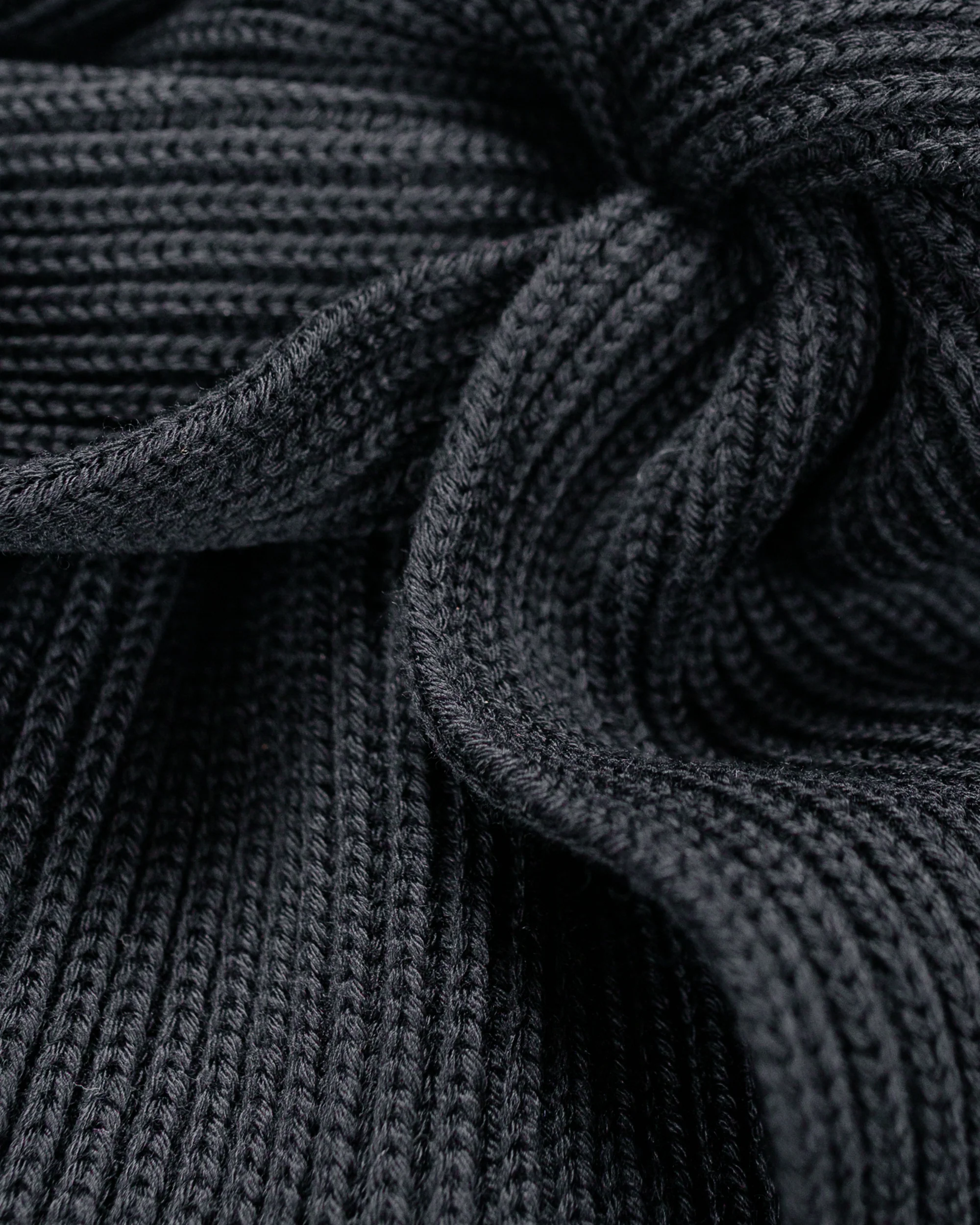 Batoner Solid Wool Rib Muffler Black - Image 2