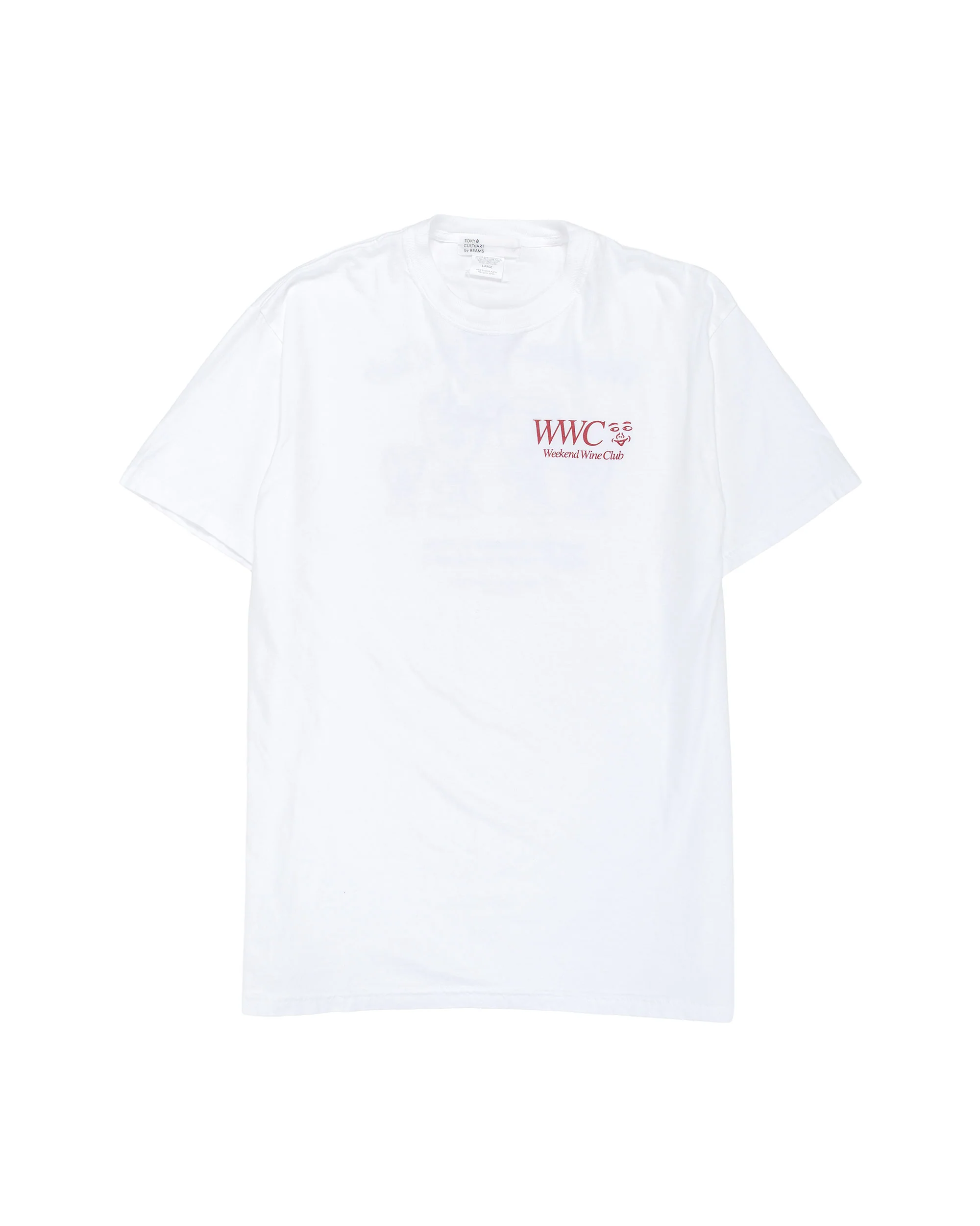 Beams Japan Hongama 'Weekend Wine Club' T-Shirt White