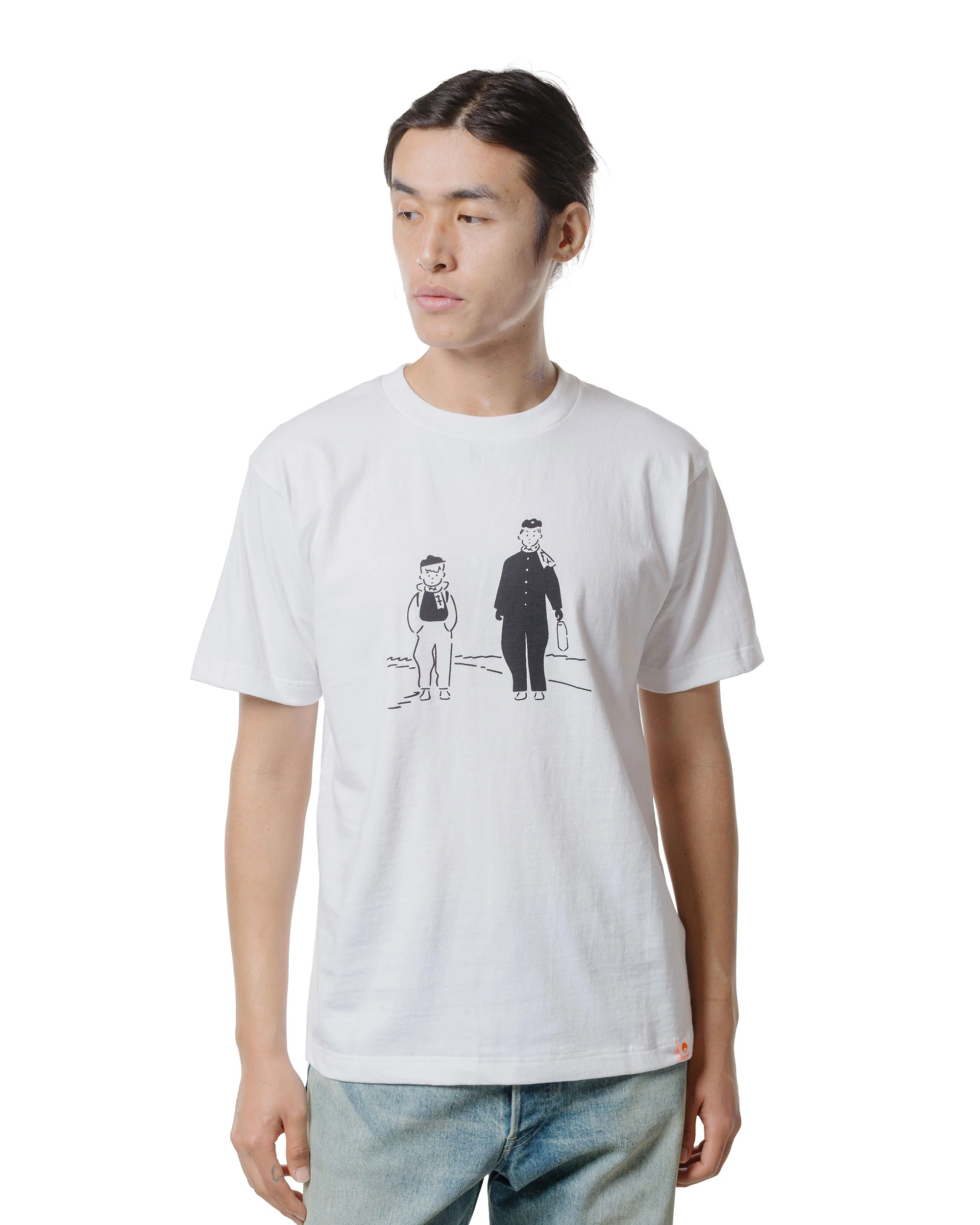Beams Japan Yasujiro Ozu 'Good Morning' T-Shirt White - Image 2