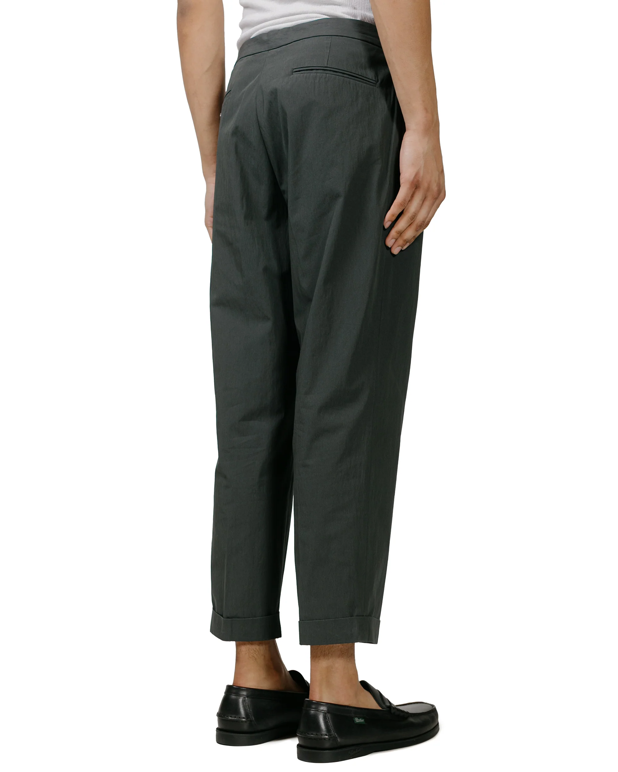 Beams Plus 1Pleat Travel Comfort Cloth Charcoal Grey - Image 3