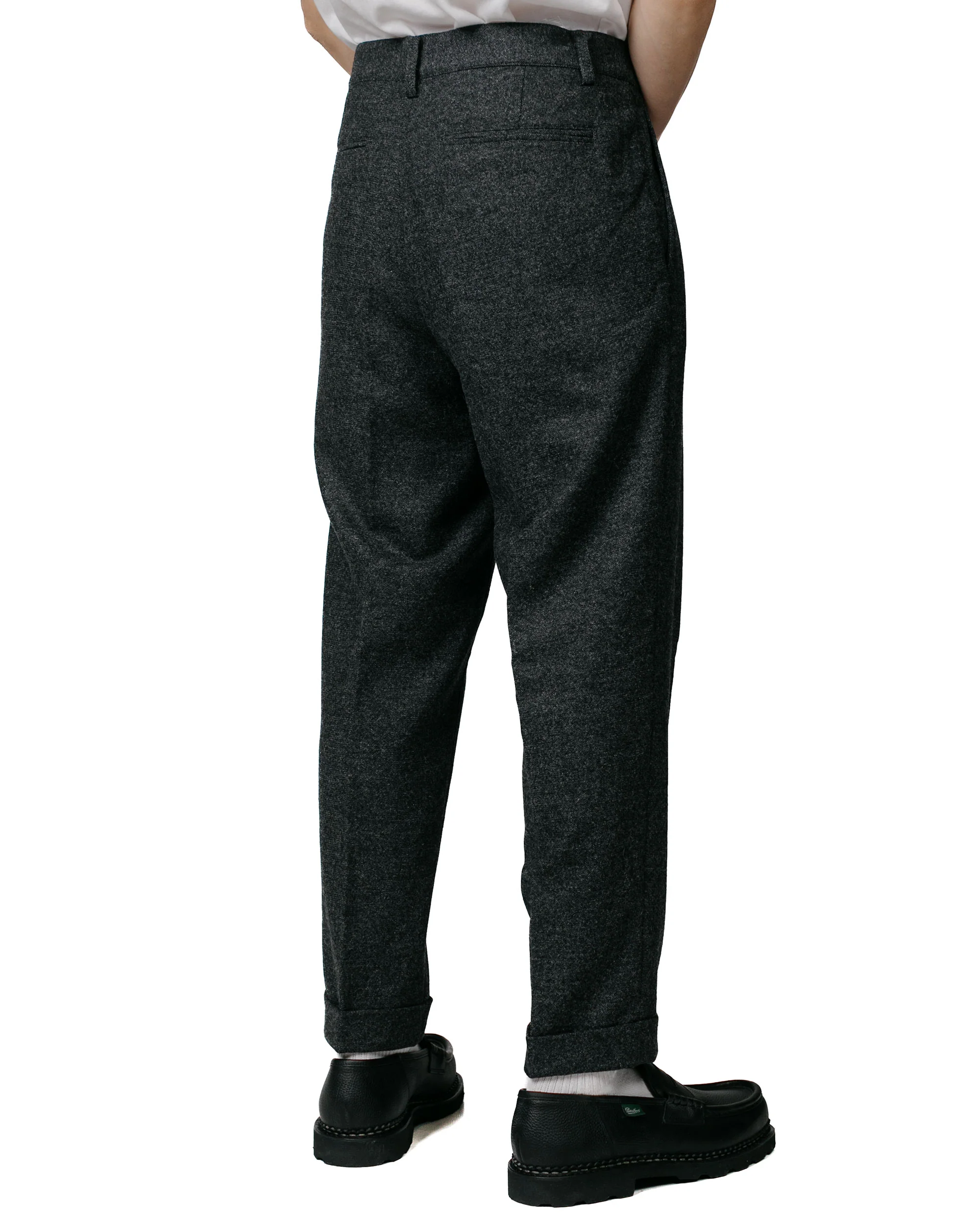 Beams Plus 1Pleat Wool Cashmere Grey - Image 3