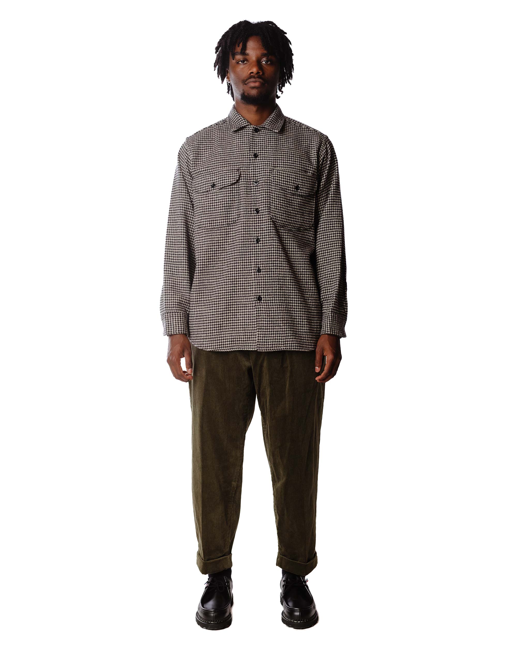 Beams Plus 2Pleats Corduroy Dark Green - Image 3