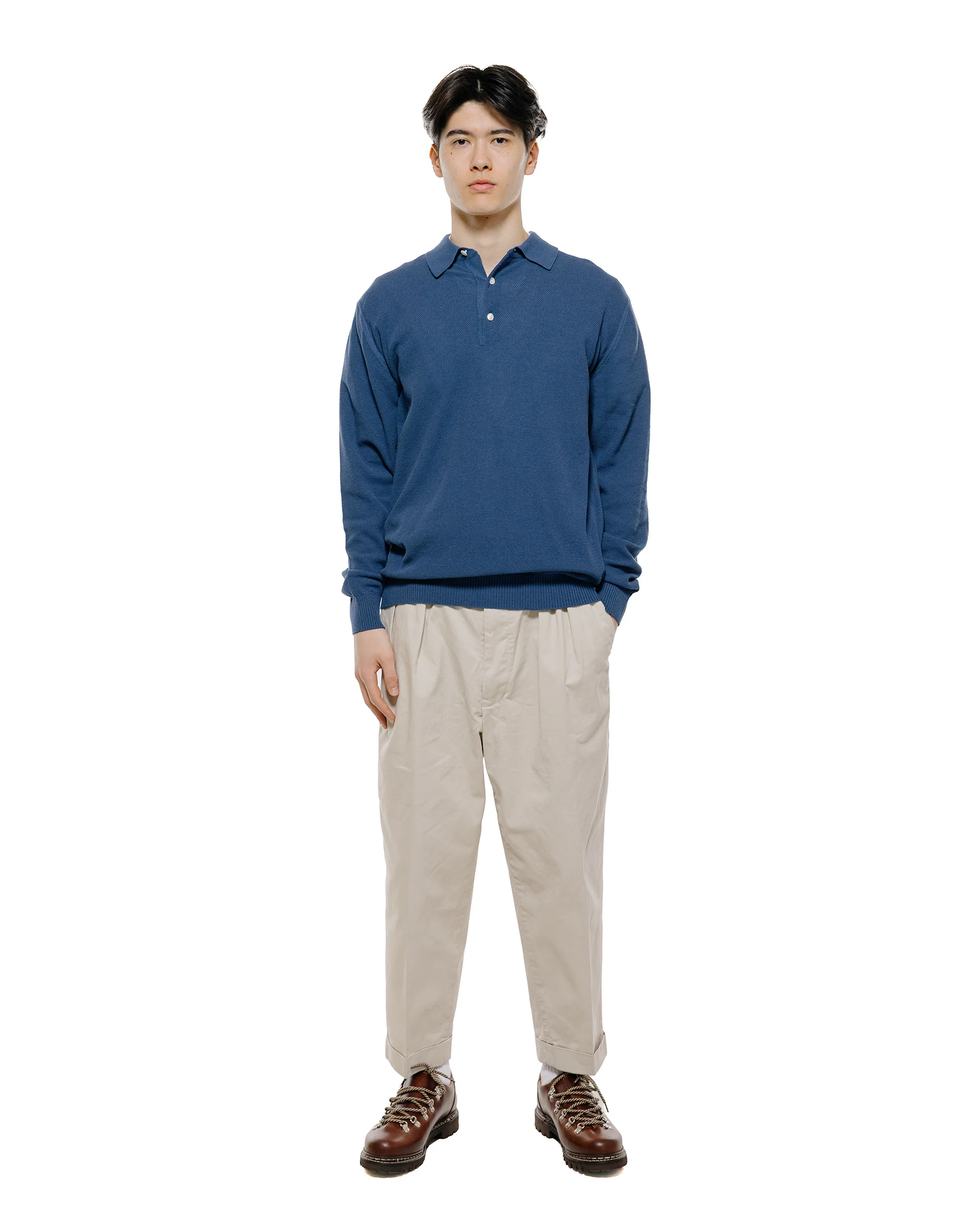 Beams Plus 2Pleats Twill Cement - Image 4
