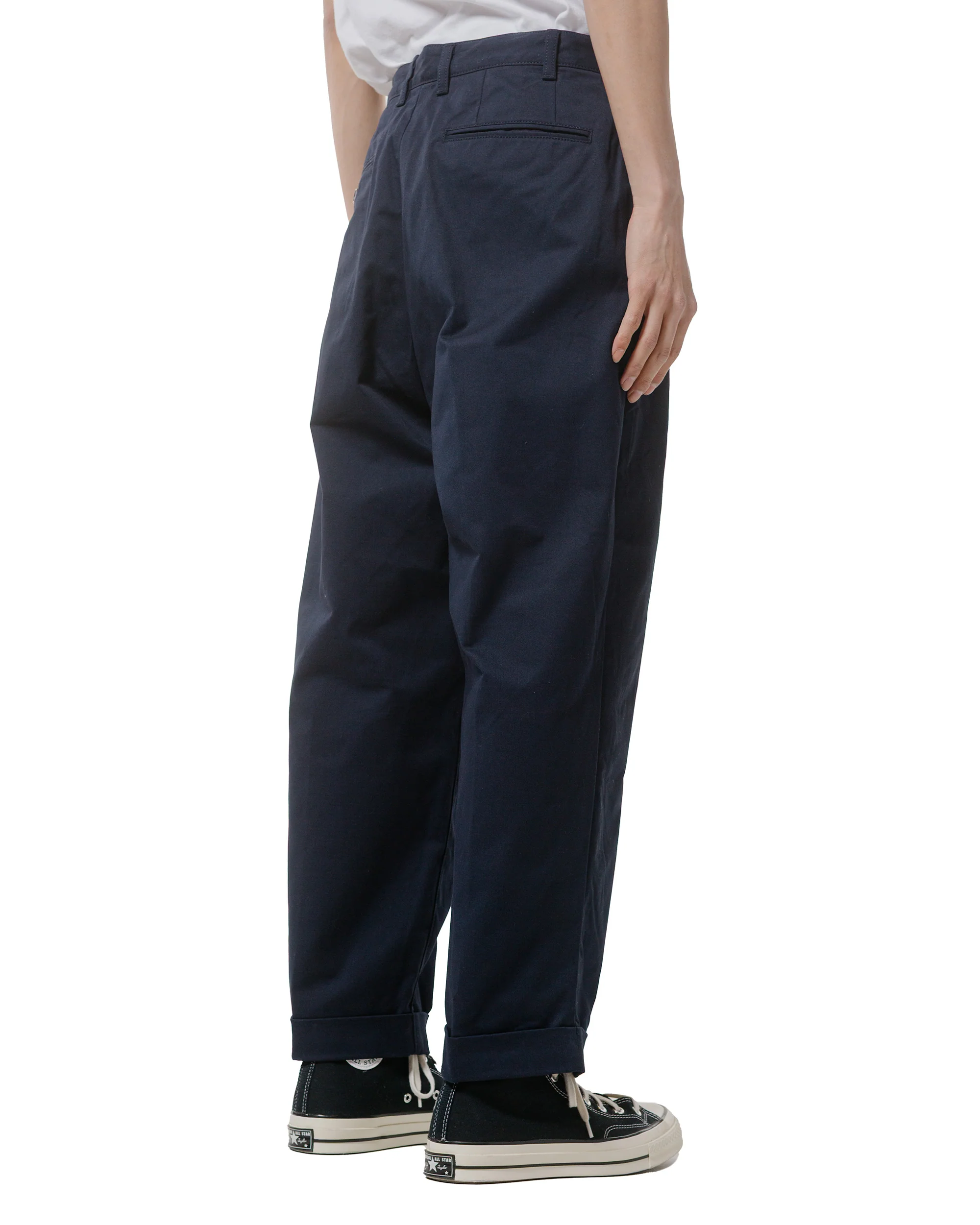 Beams Plus 2Pleats Twill Dark Navy - Image 3