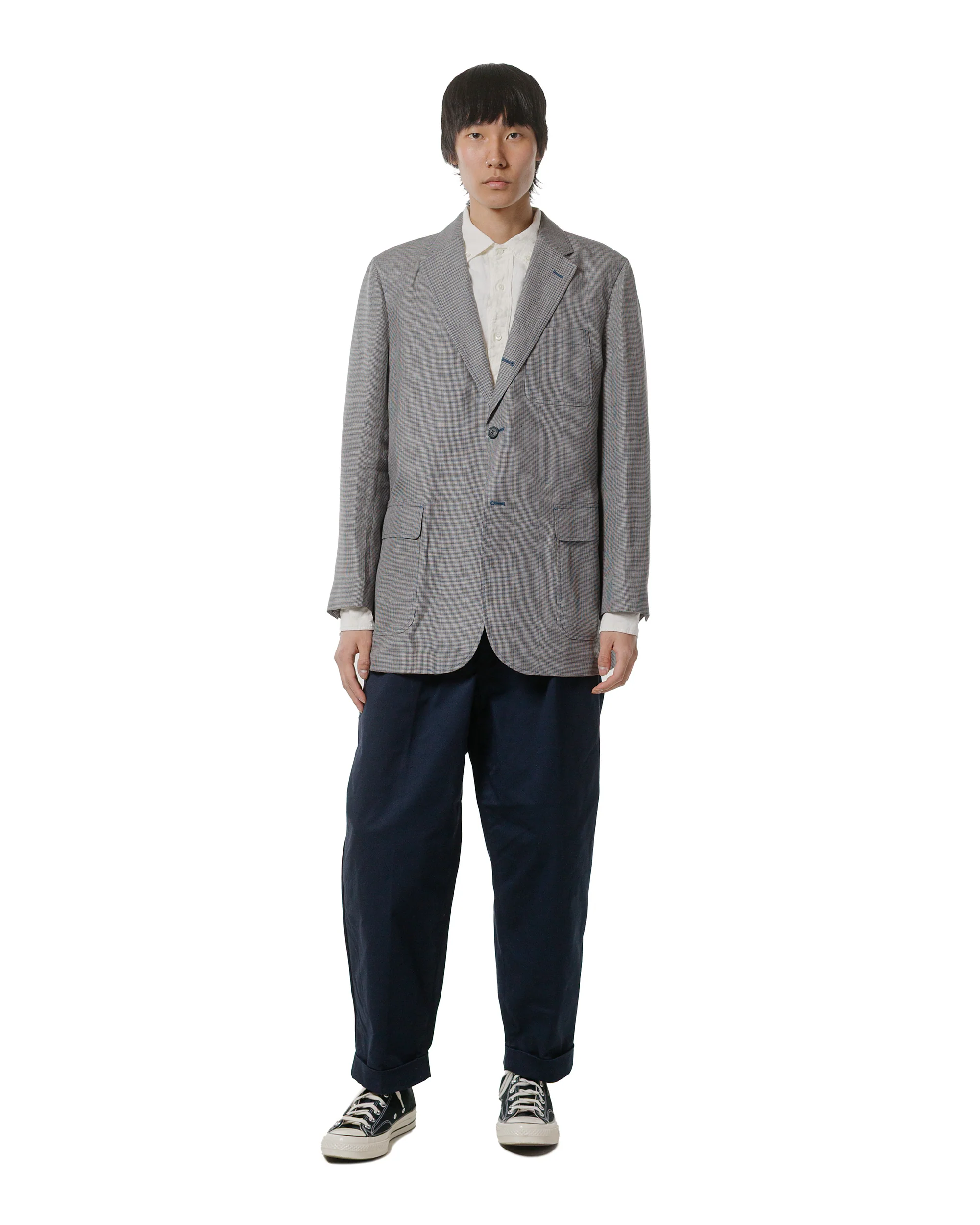 Beams Plus 2Pleats Twill Dark Navy - Image 4