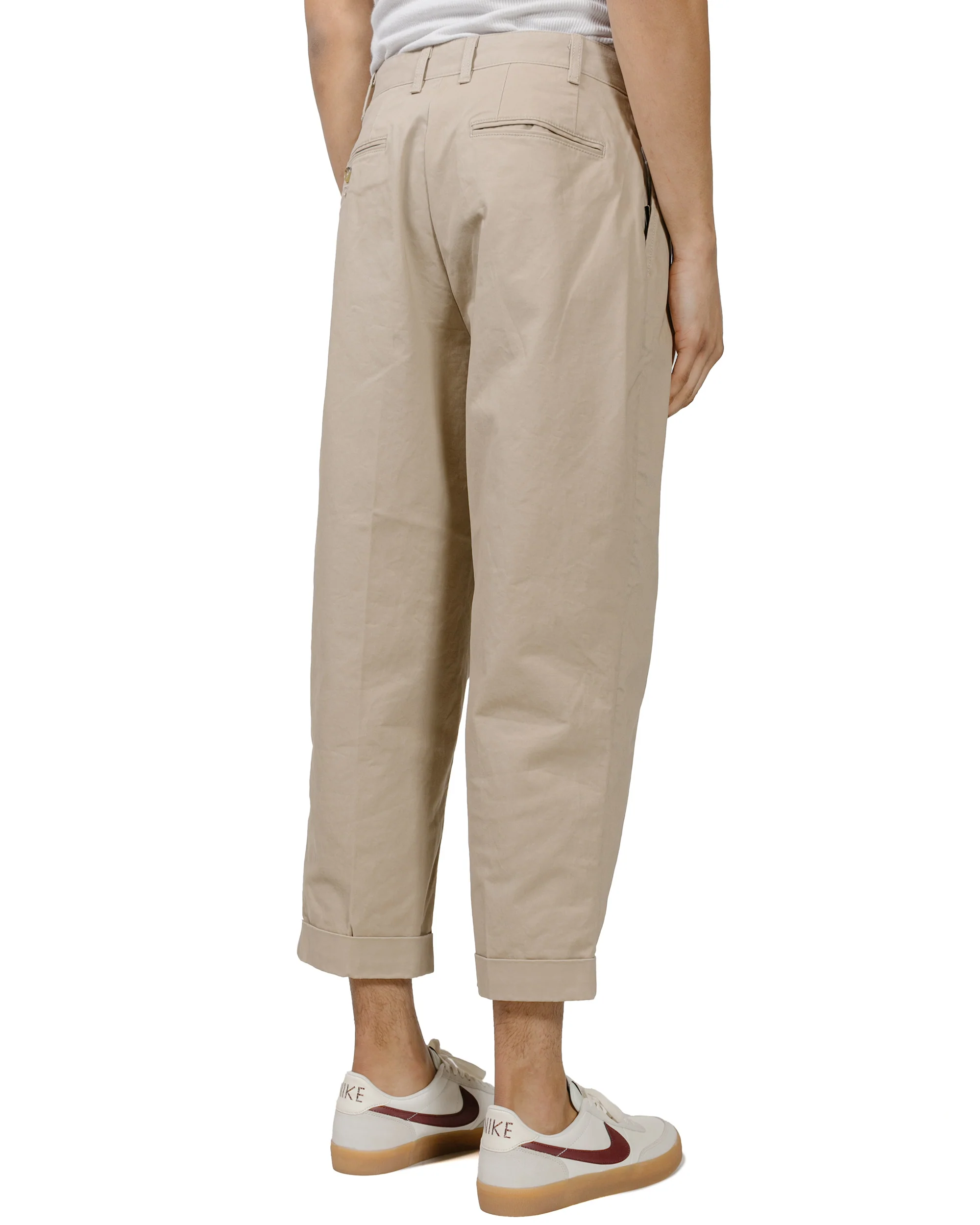 Beams Plus 2Pleats Twill Khaki - Image 3