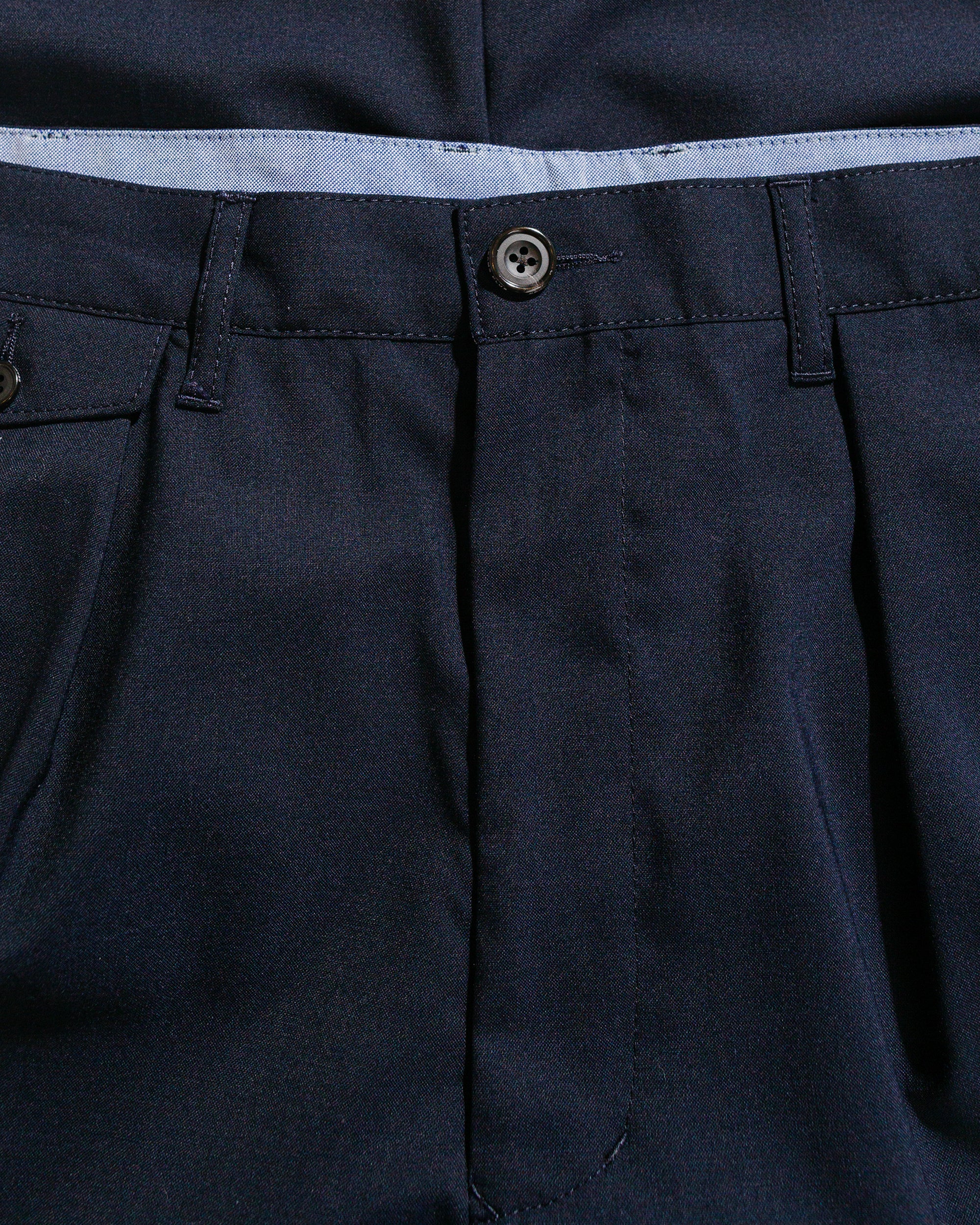 Beams Plus 2Pleats Wool Tropical Dark Navy - Image 5