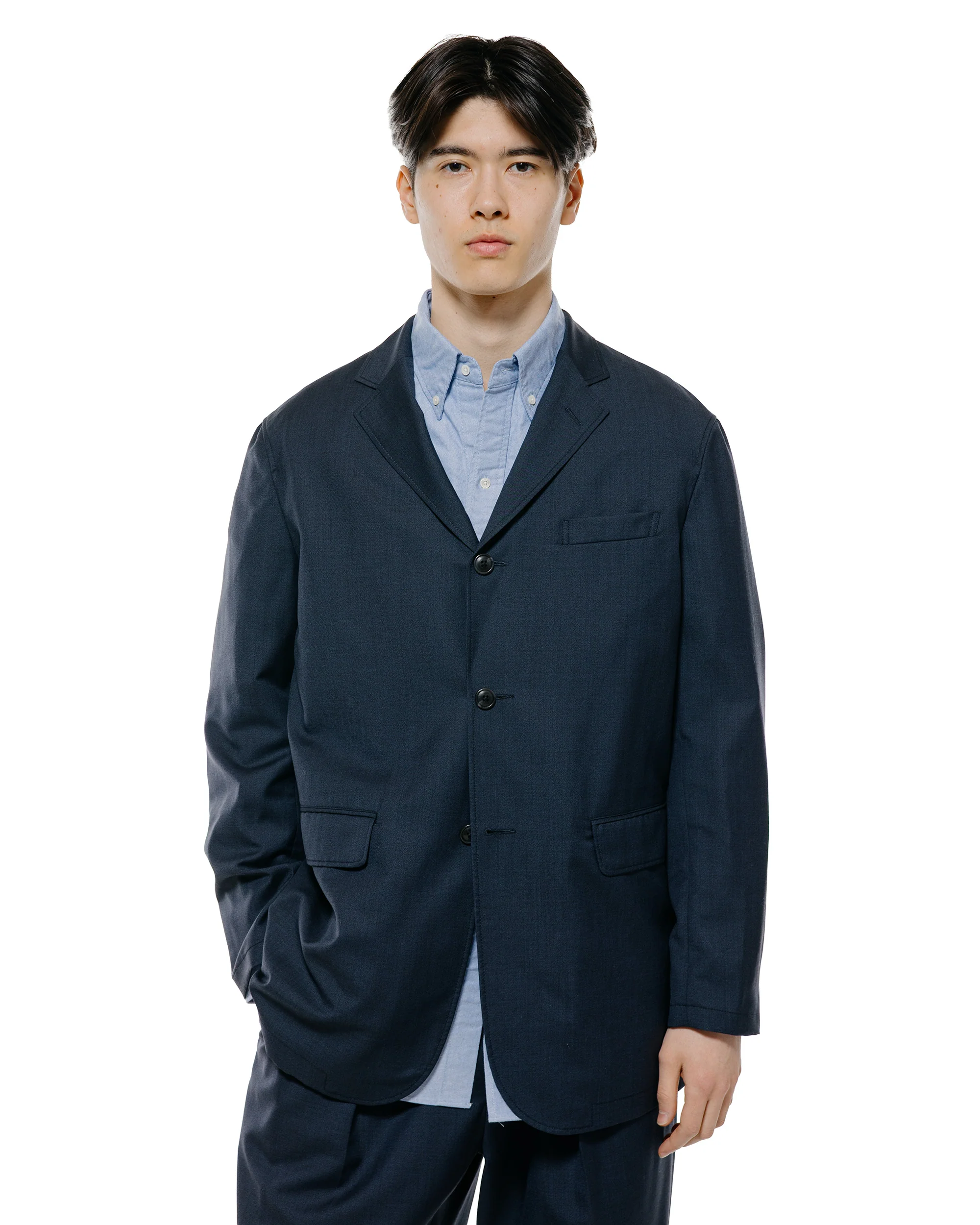 Beams Plus 3B Anywhere(wear) Jacket Wool Navy - Image 2