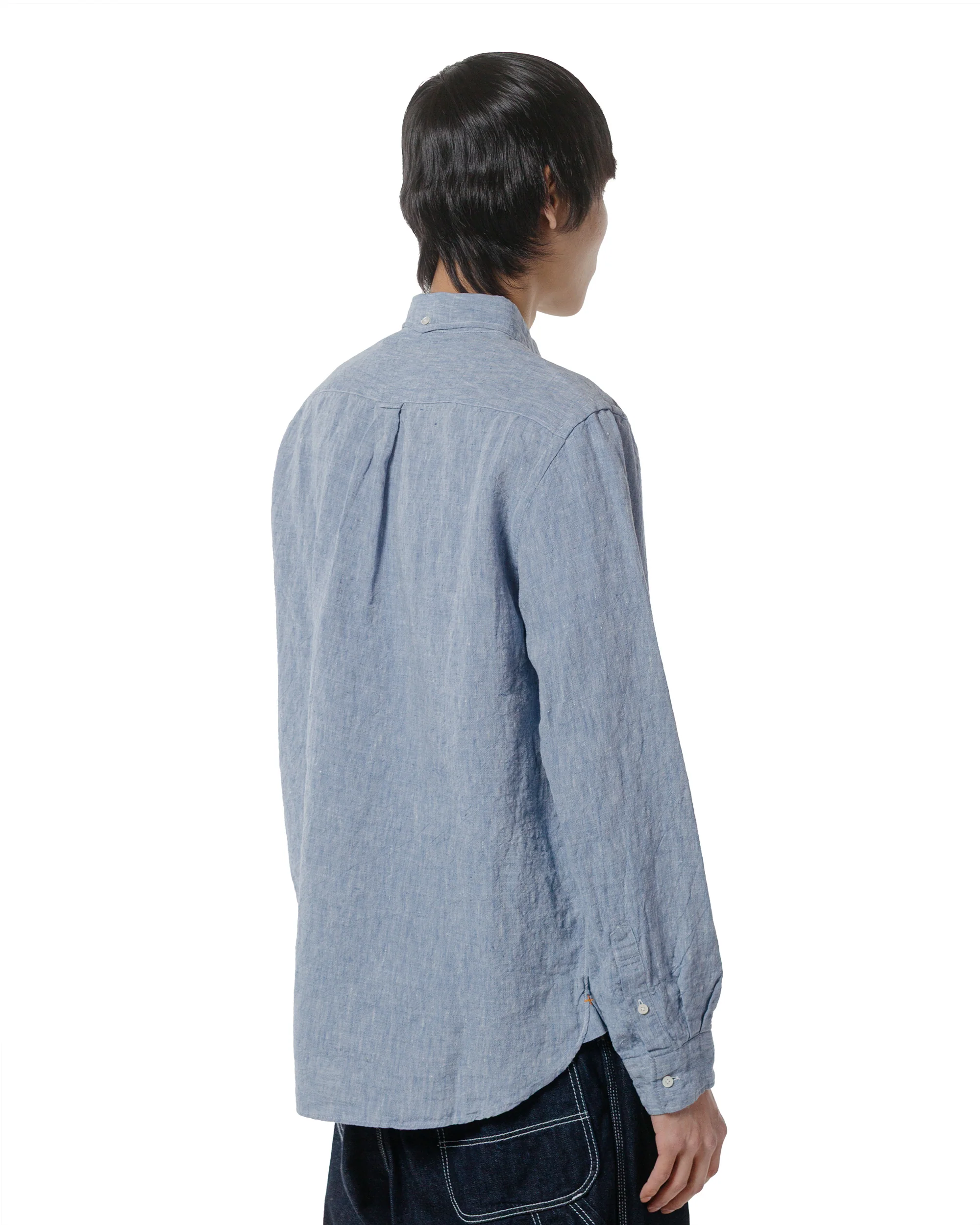 Beams Plus B.D. 1/40 Linen Chambray Blue - Image 3