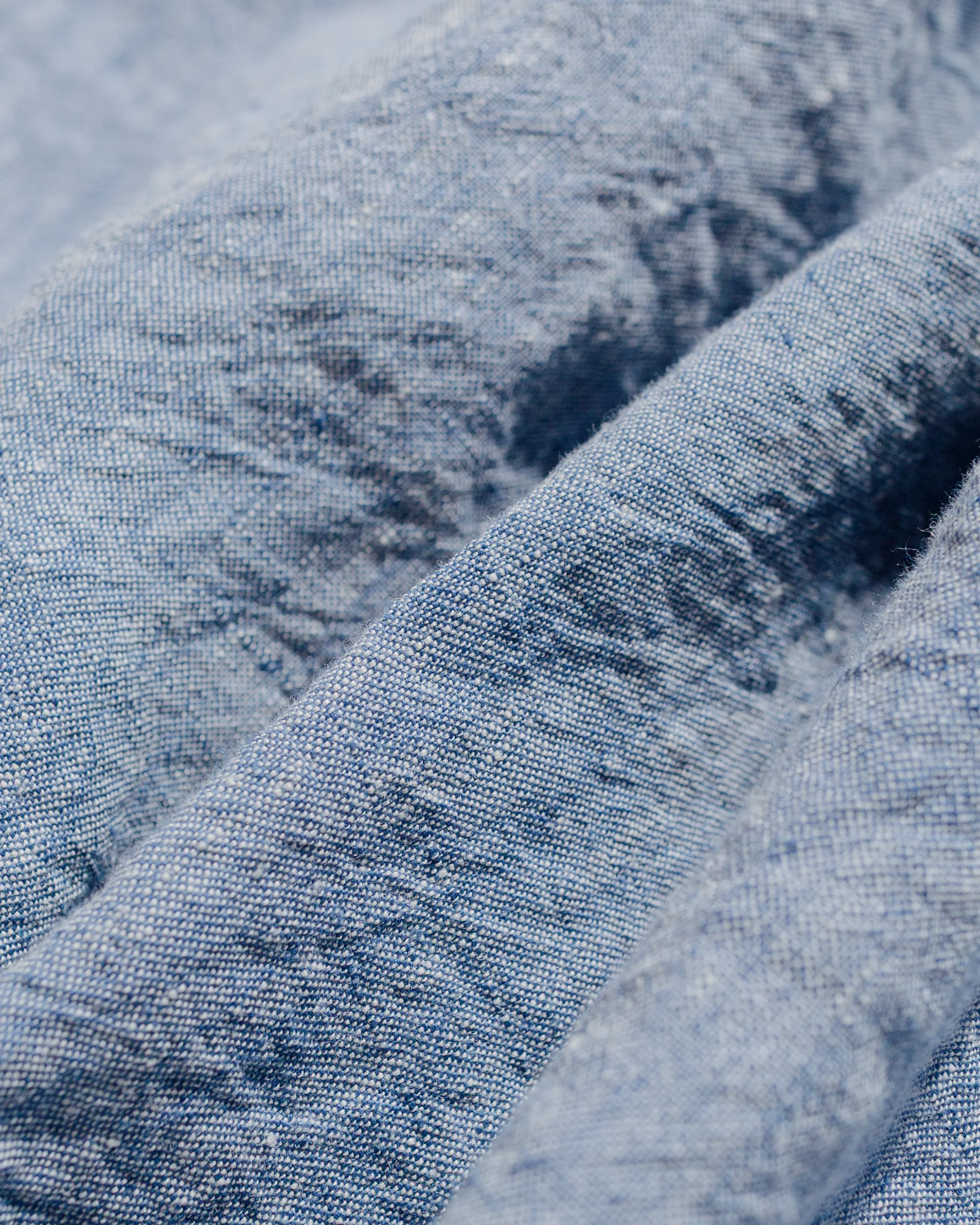 Beams Plus B.D. 1/40 Linen Chambray Blue - Image 6