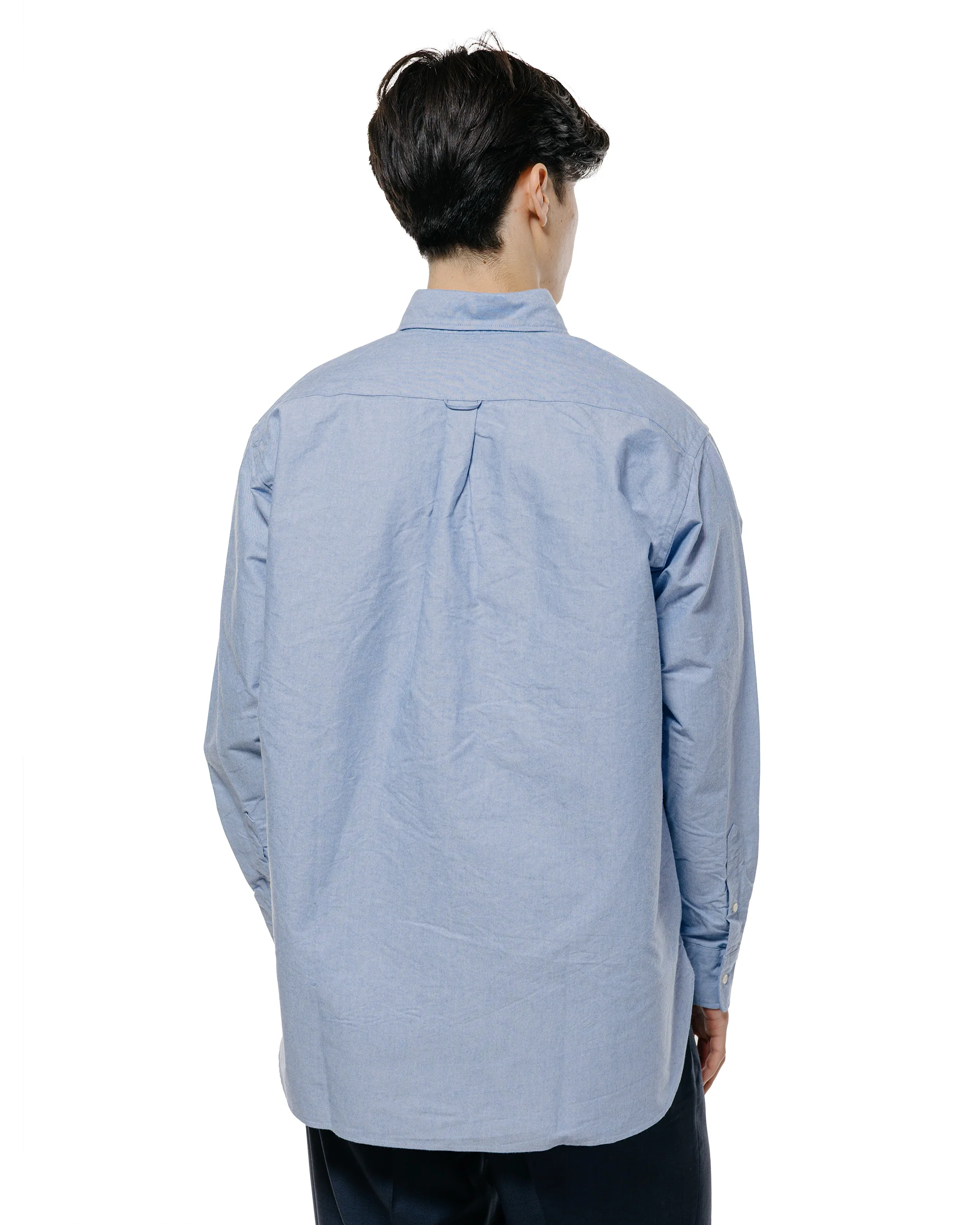 Beams Plus B.D. American Oxford Classic Fit Blue - Image 3