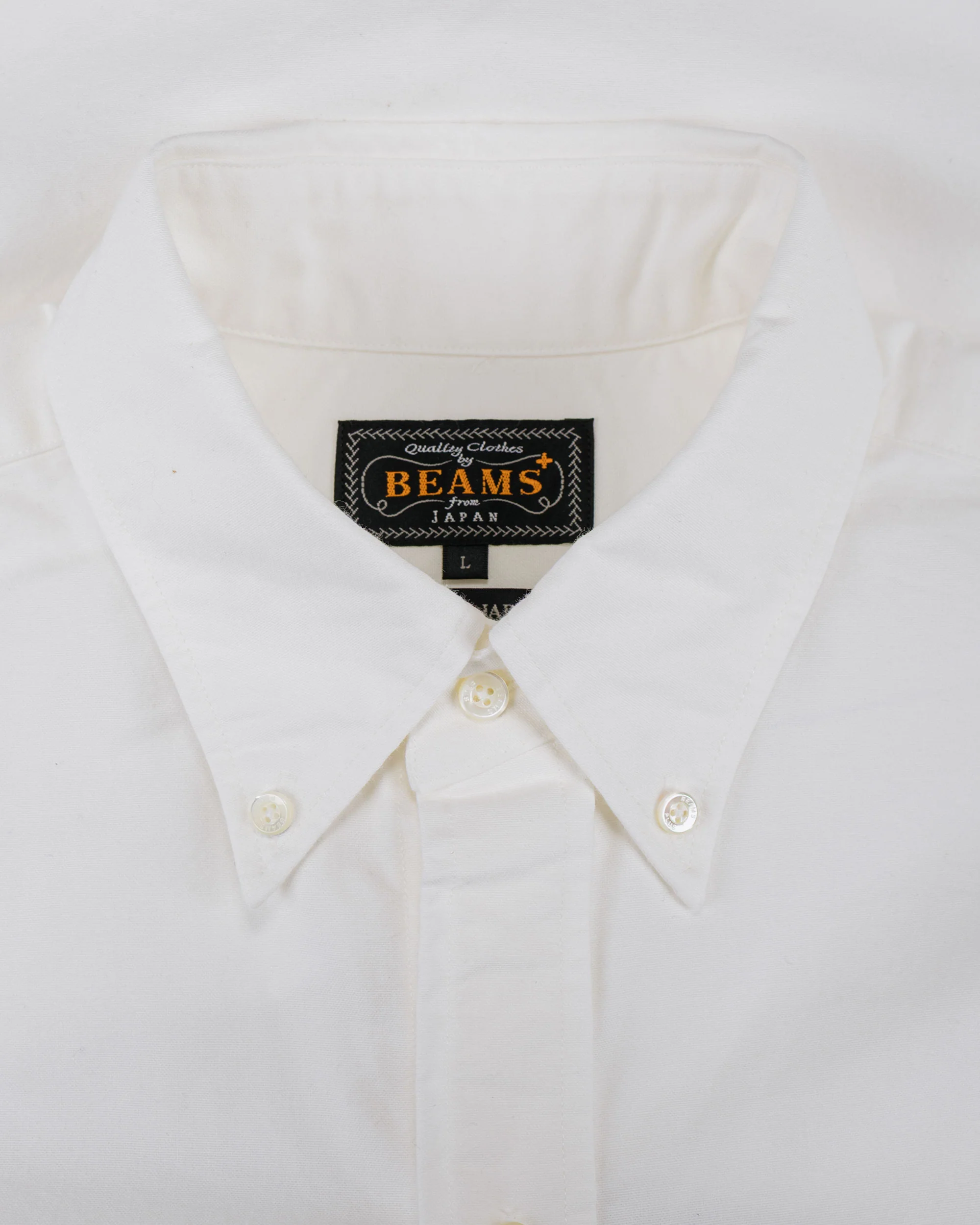 Beams Plus B.D. American Oxford Classic Fit White - Image 4