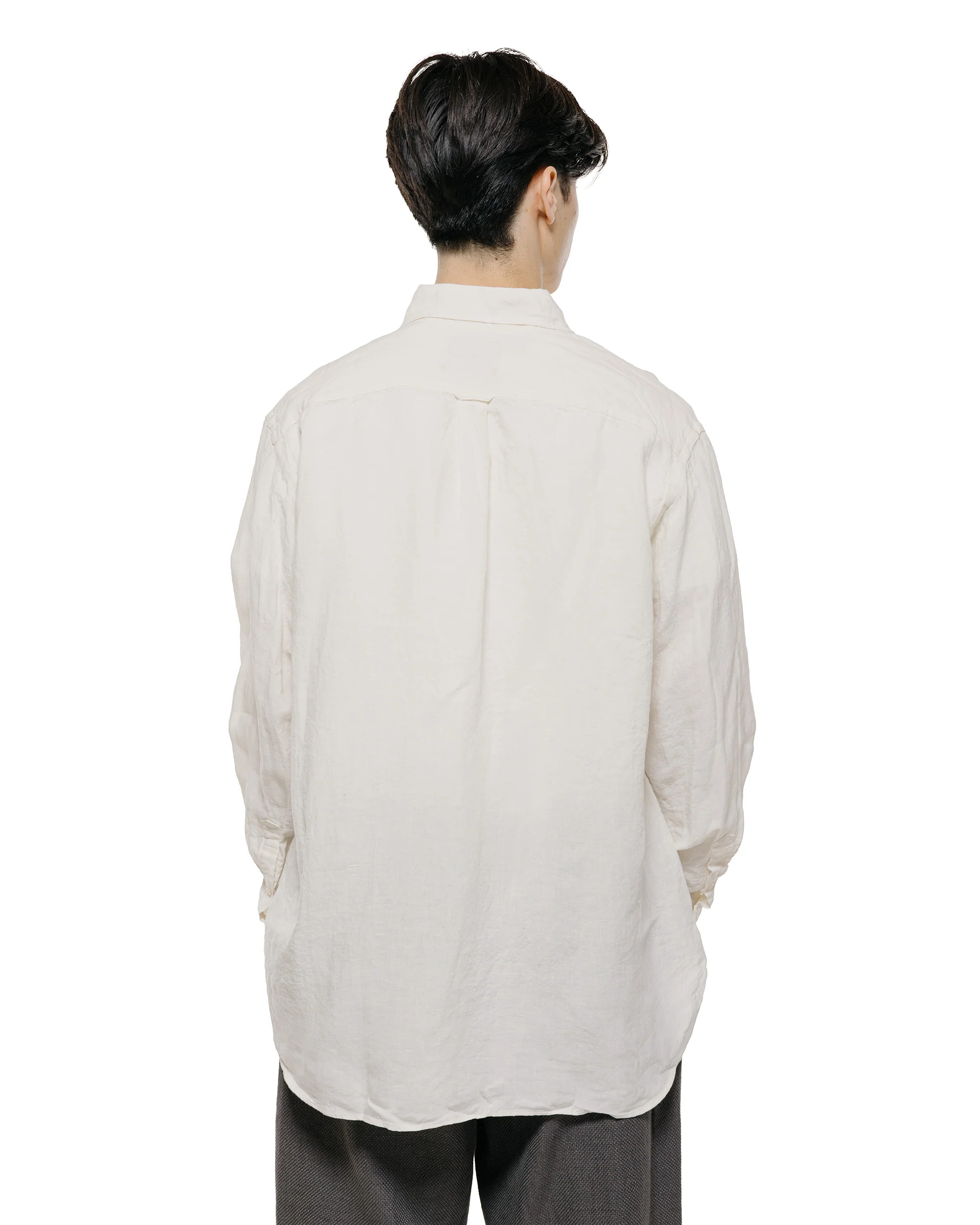 Beams Plus B.D. Classic Fit Linen Chambray White - Image 3