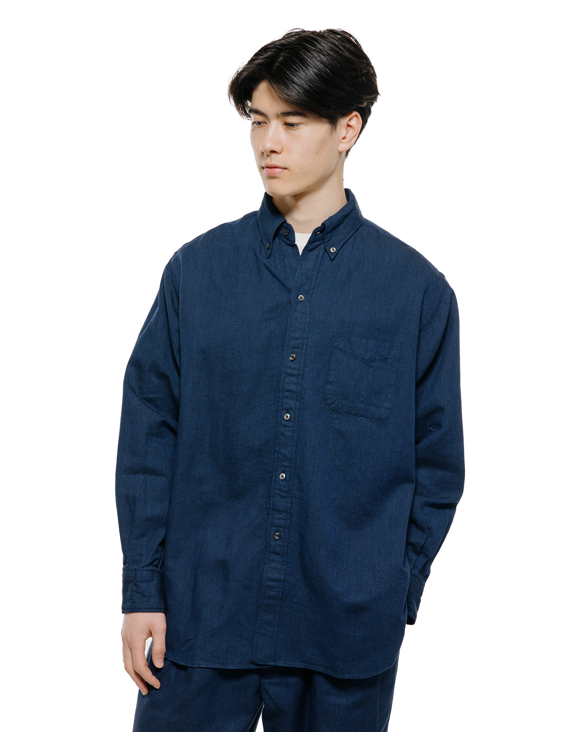 Beams Plus B.D. Classic Fit Oxford Indigo - Image 2