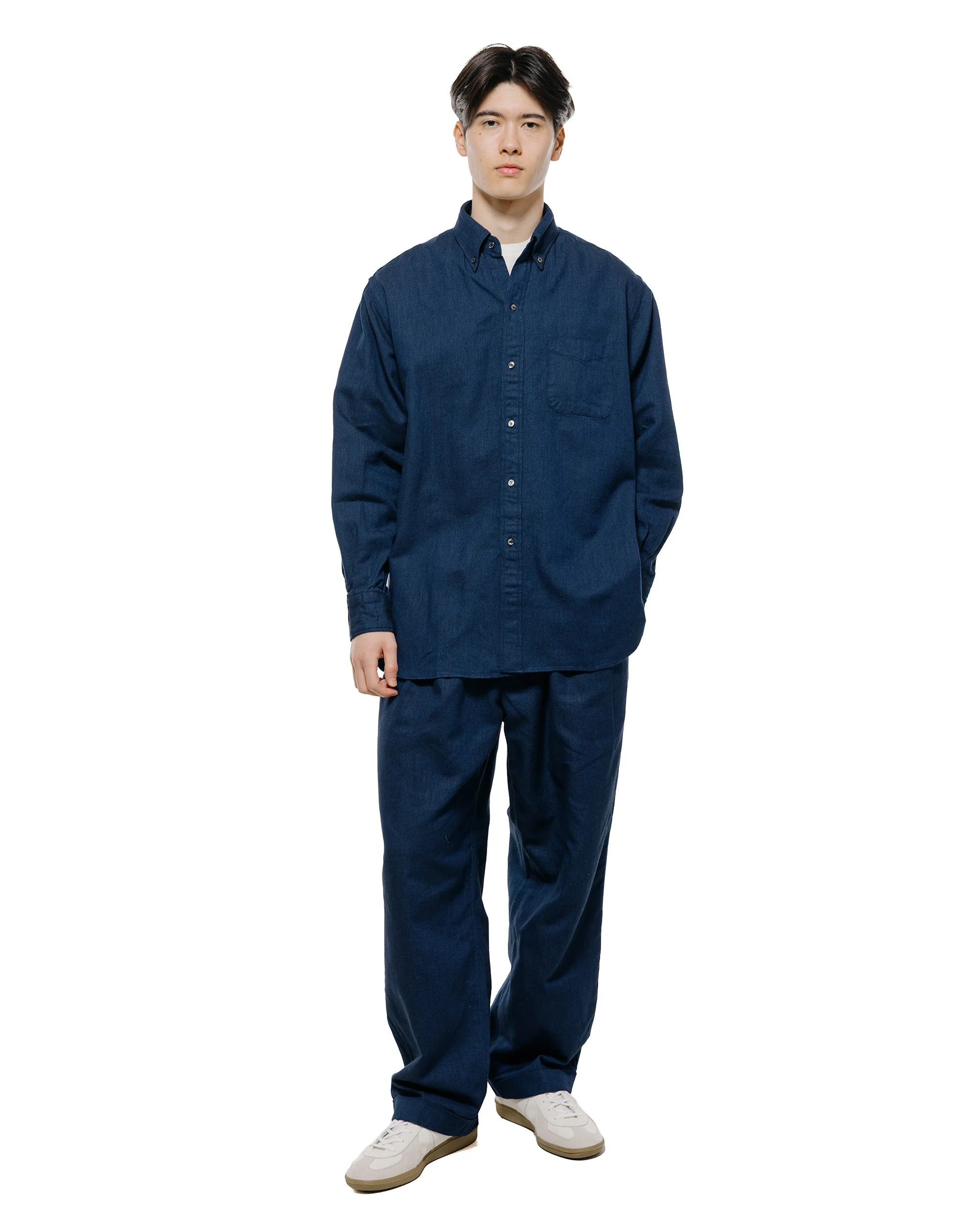 Beams Plus B.D. Classic Fit Oxford Indigo - Image 4