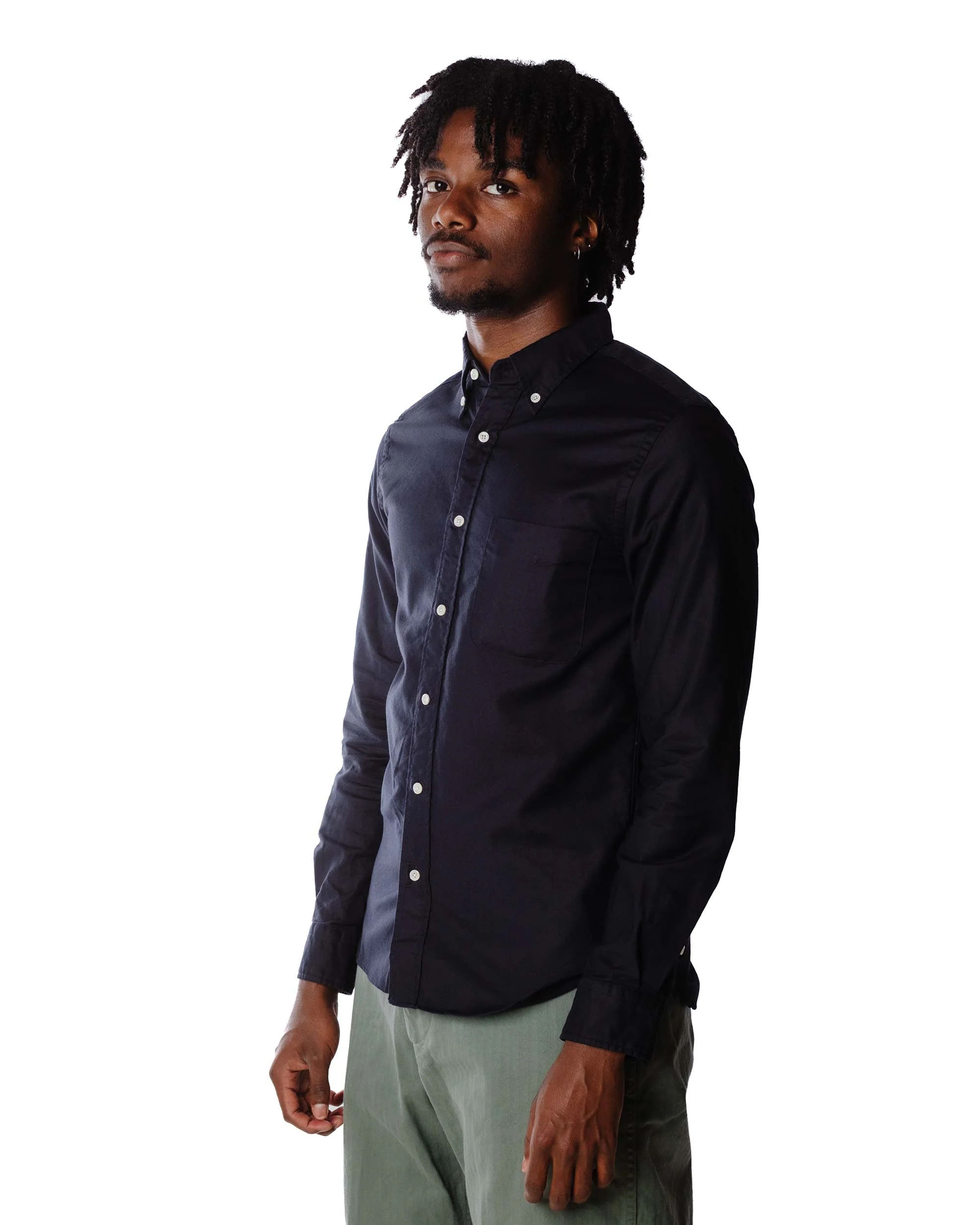Beams Plus B.D. Colour Oxford Navy - Image 3