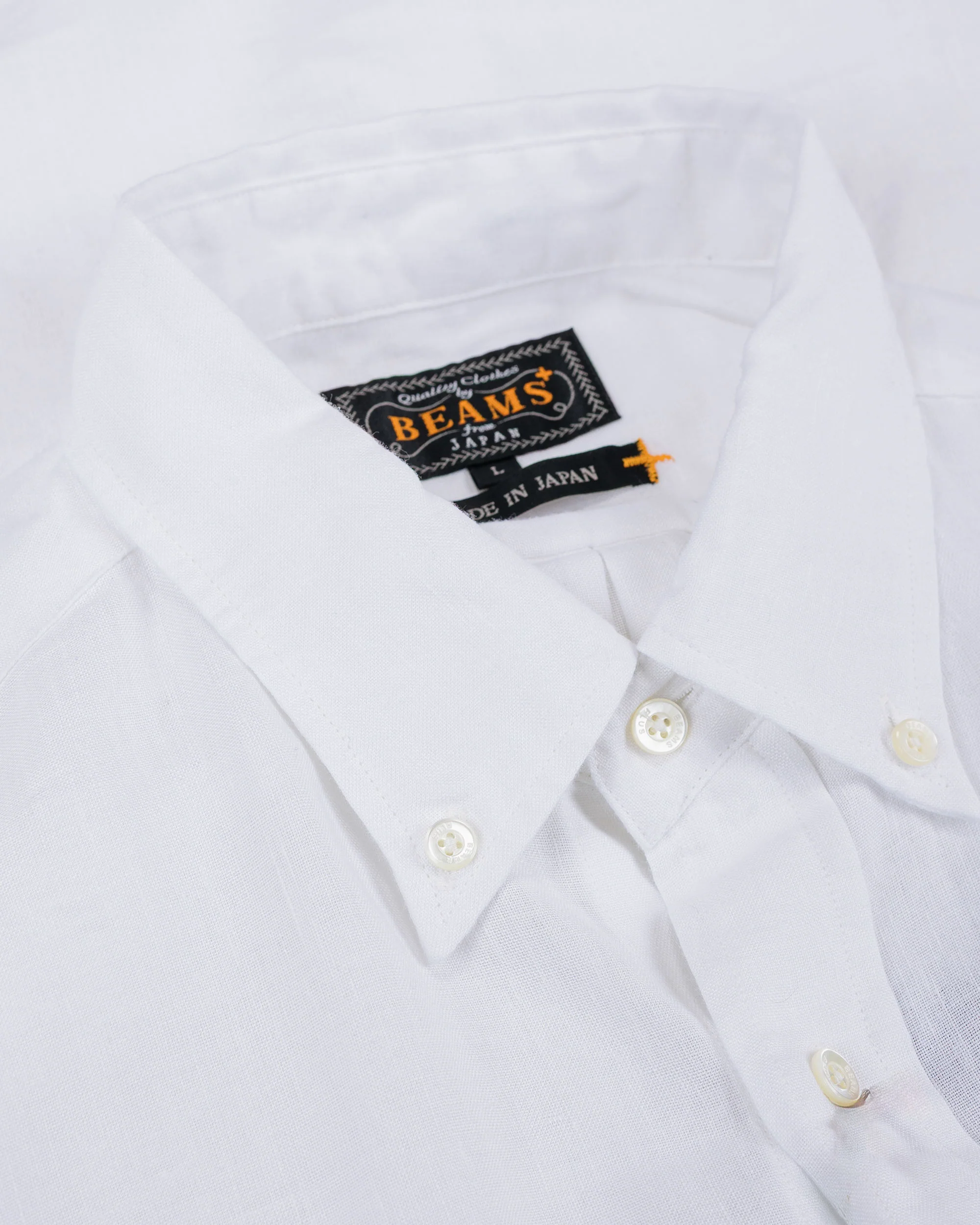 Beams Plus B.D. COOLMAX® Linen White - Image 5