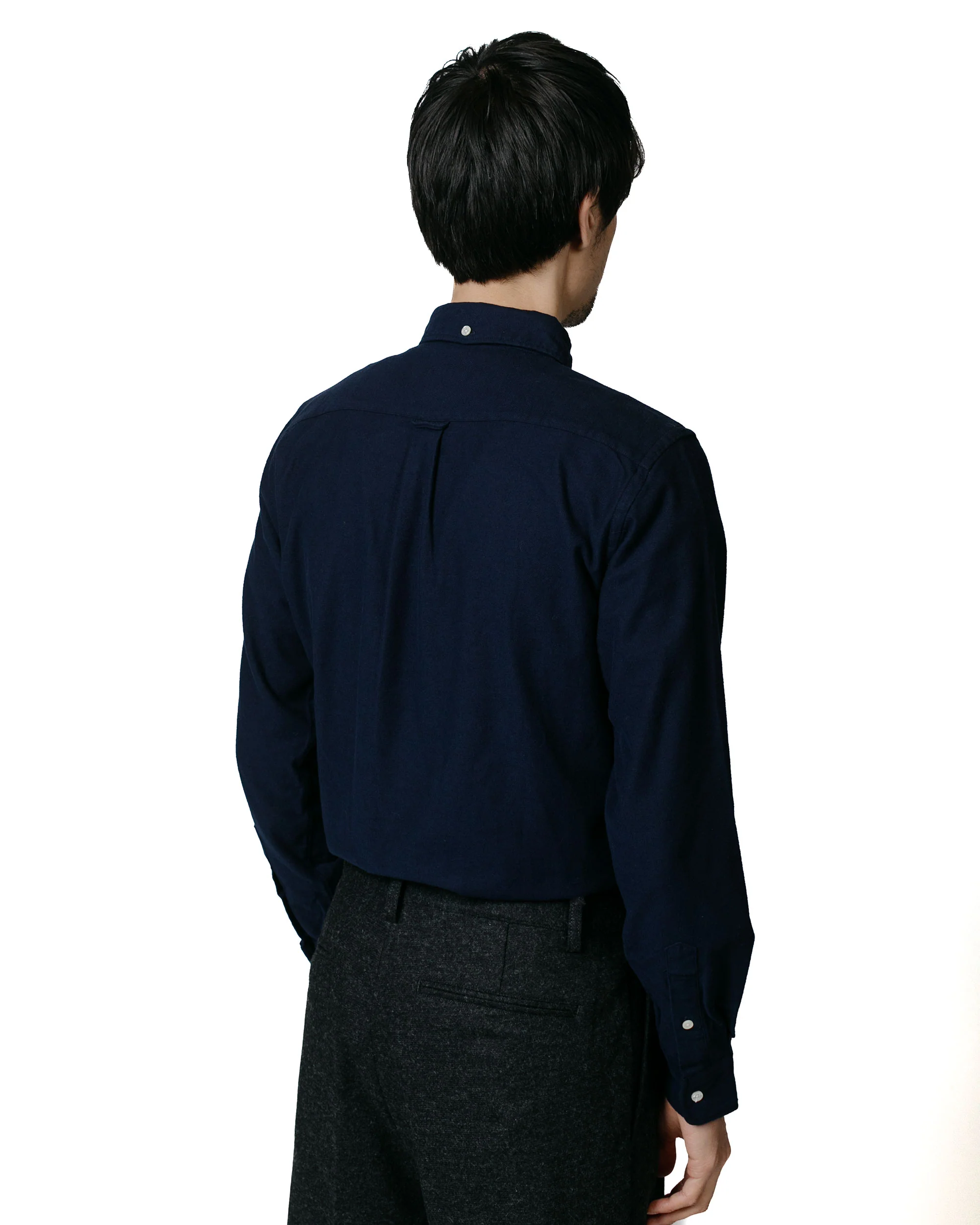 Beams Plus B.D. Flannel Solid Navy - Image 3