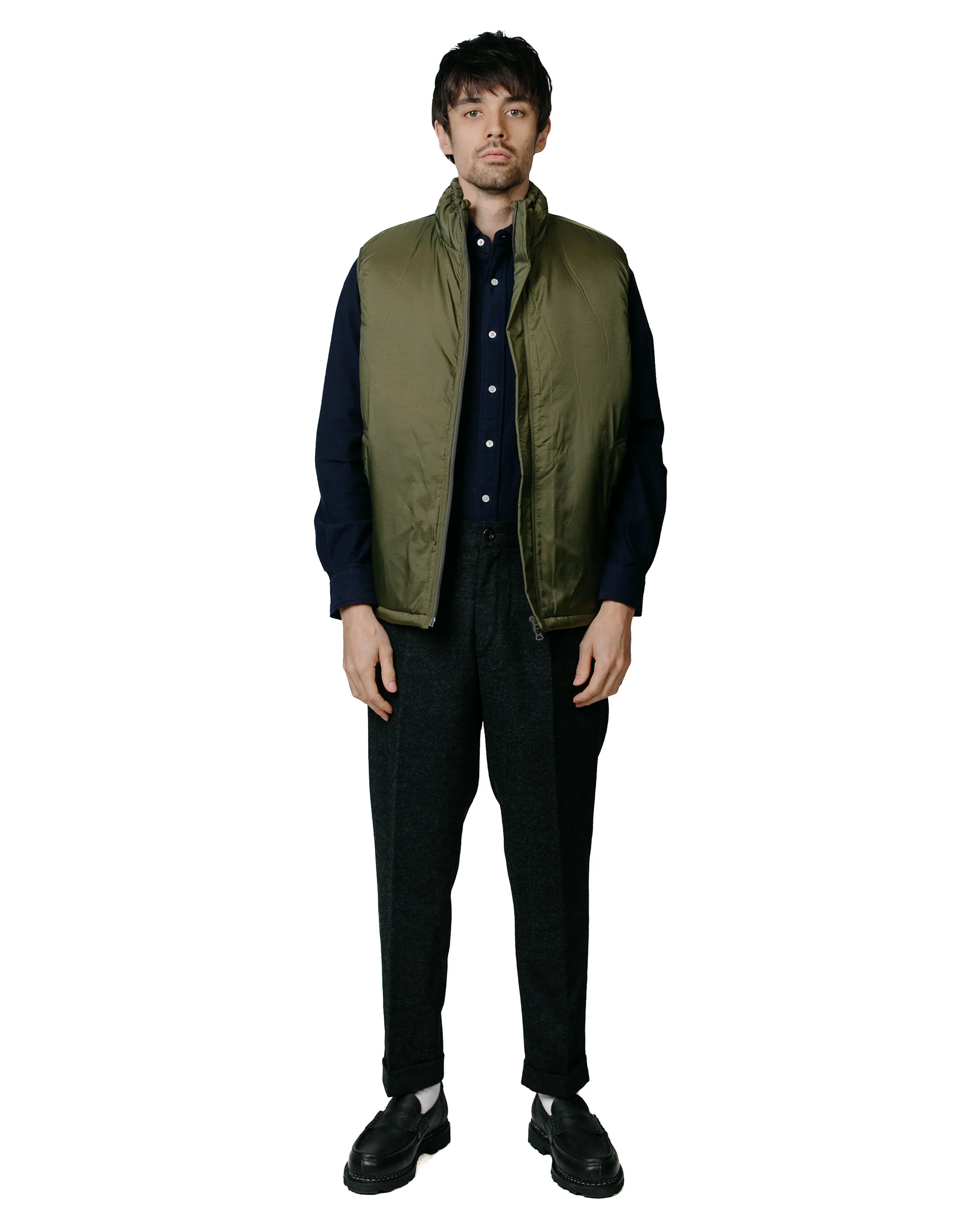 Beams Plus B.D. Flannel Solid Navy - Image 4