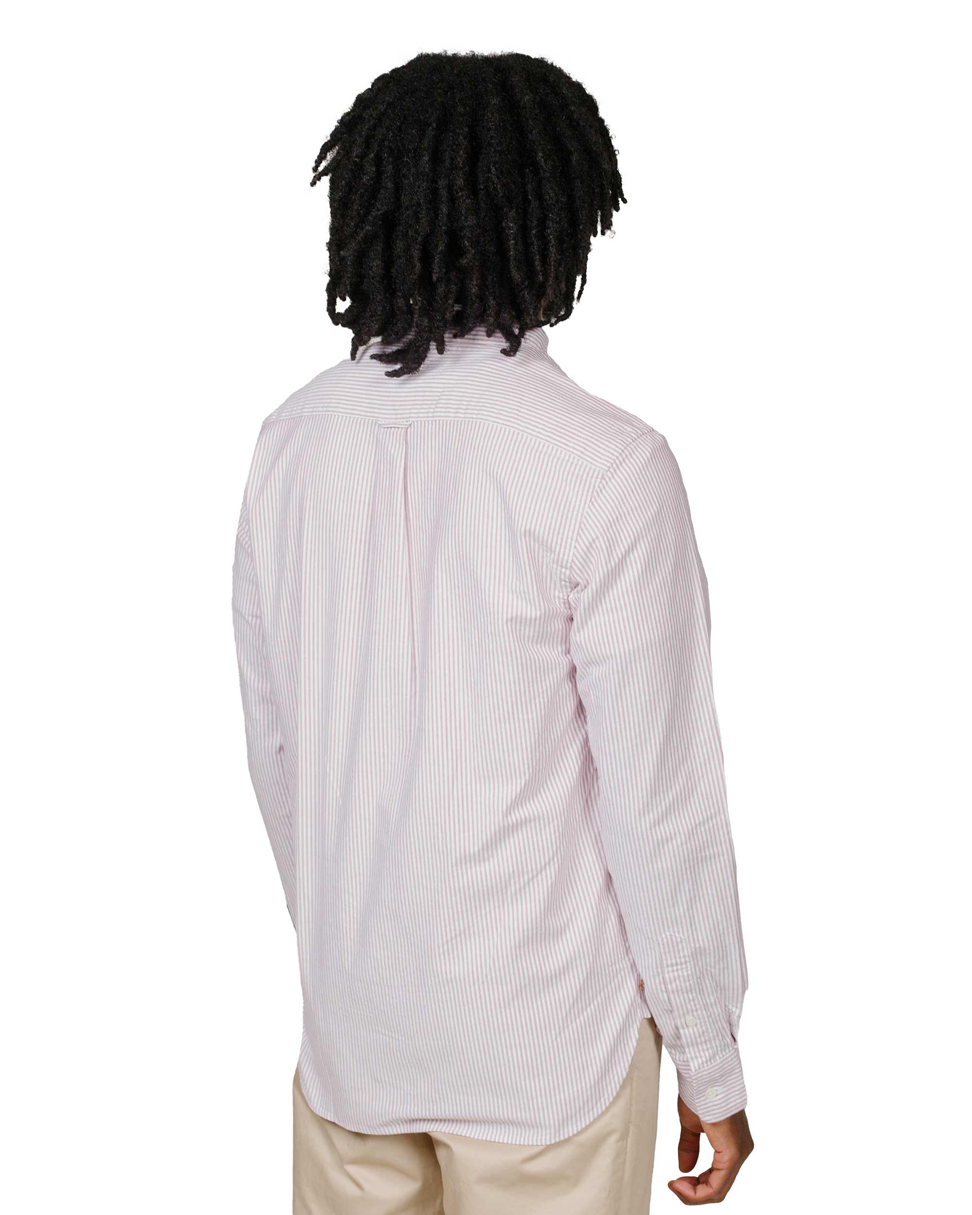 Beams Plus B.D. Oxford Candy Stripe Wine - Image 3