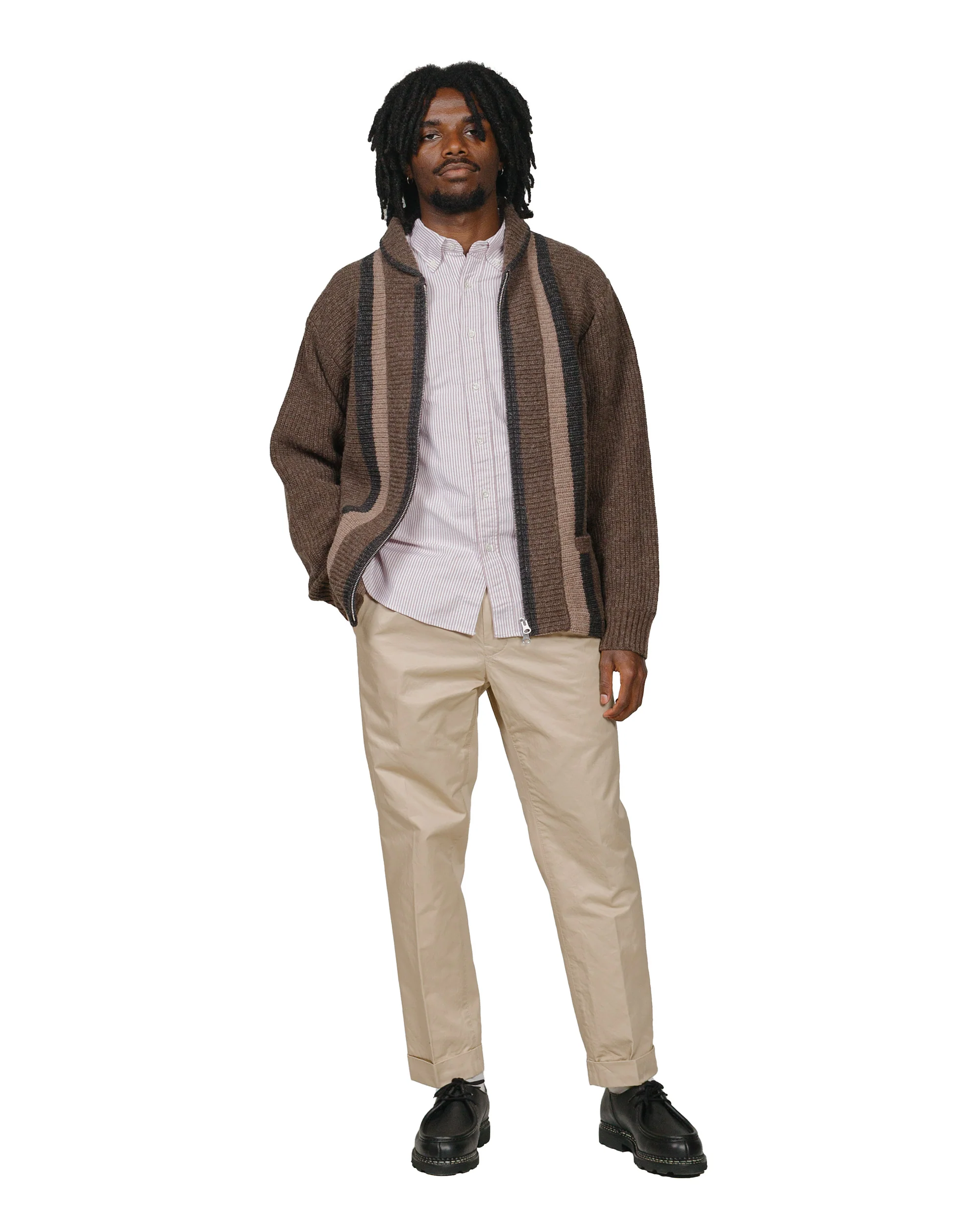 Beams Plus B.D. Oxford Candy Stripe Wine - Image 4