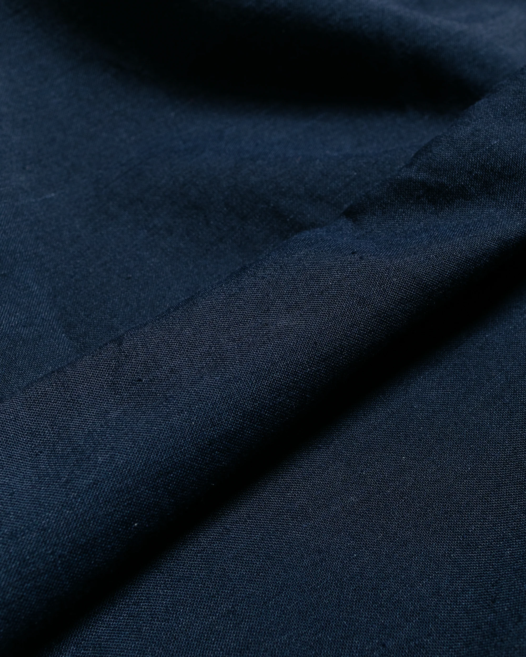Beams Plus B.D. Short Sleeve COOLMAX® Linen Navy - Image 5