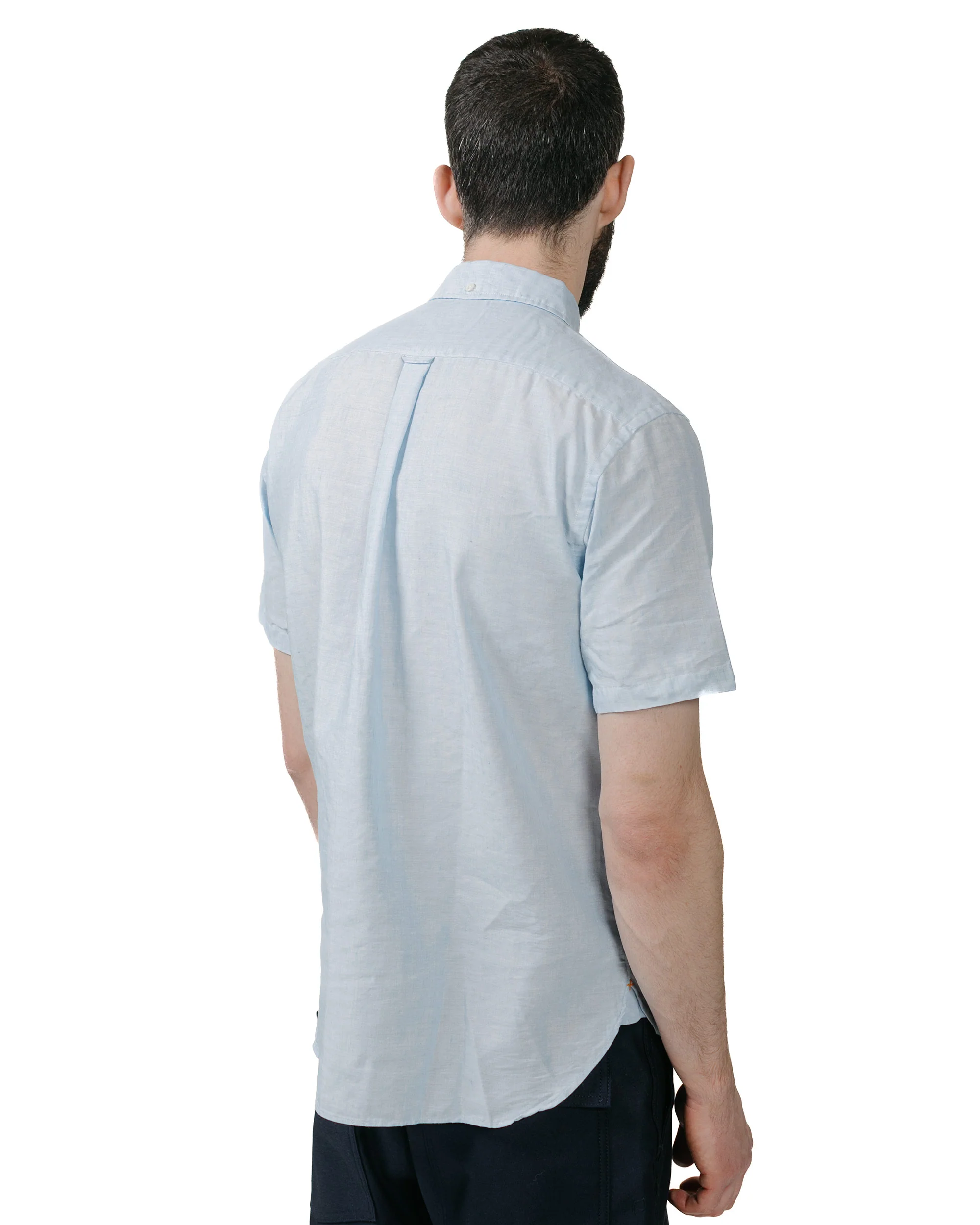 Beams Plus B.D. Short Sleeve COOLMAX® Linen Sax - Image 3