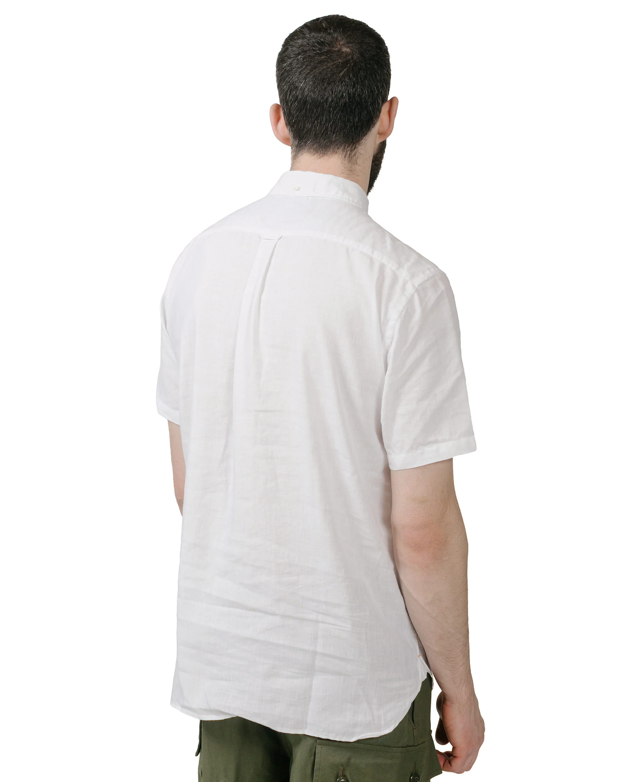Beams Plus B.D. Short Sleeve COOLMAX® Linen White - Image 3