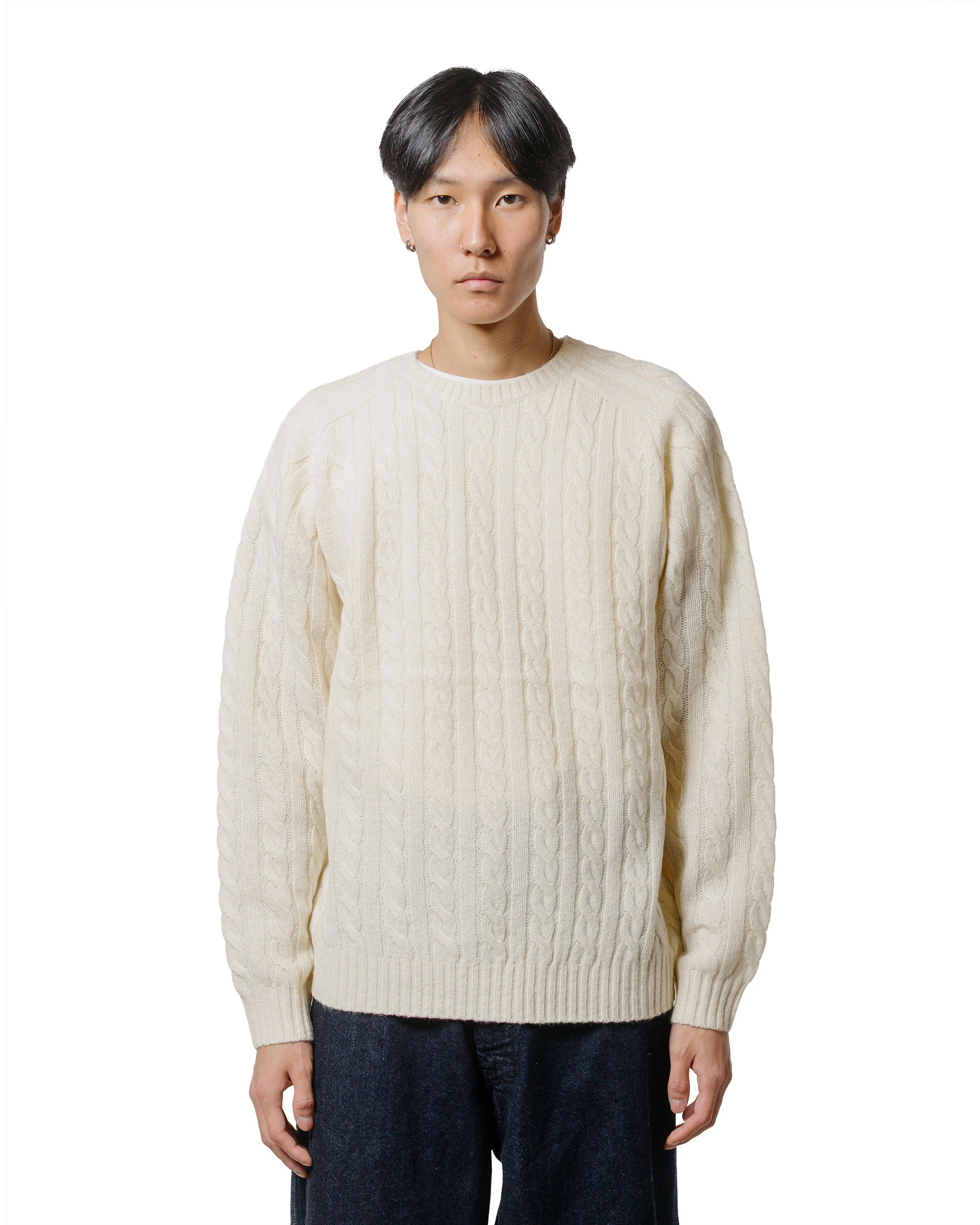 Beams Plus Cable Crew 5G Off White - Image 2