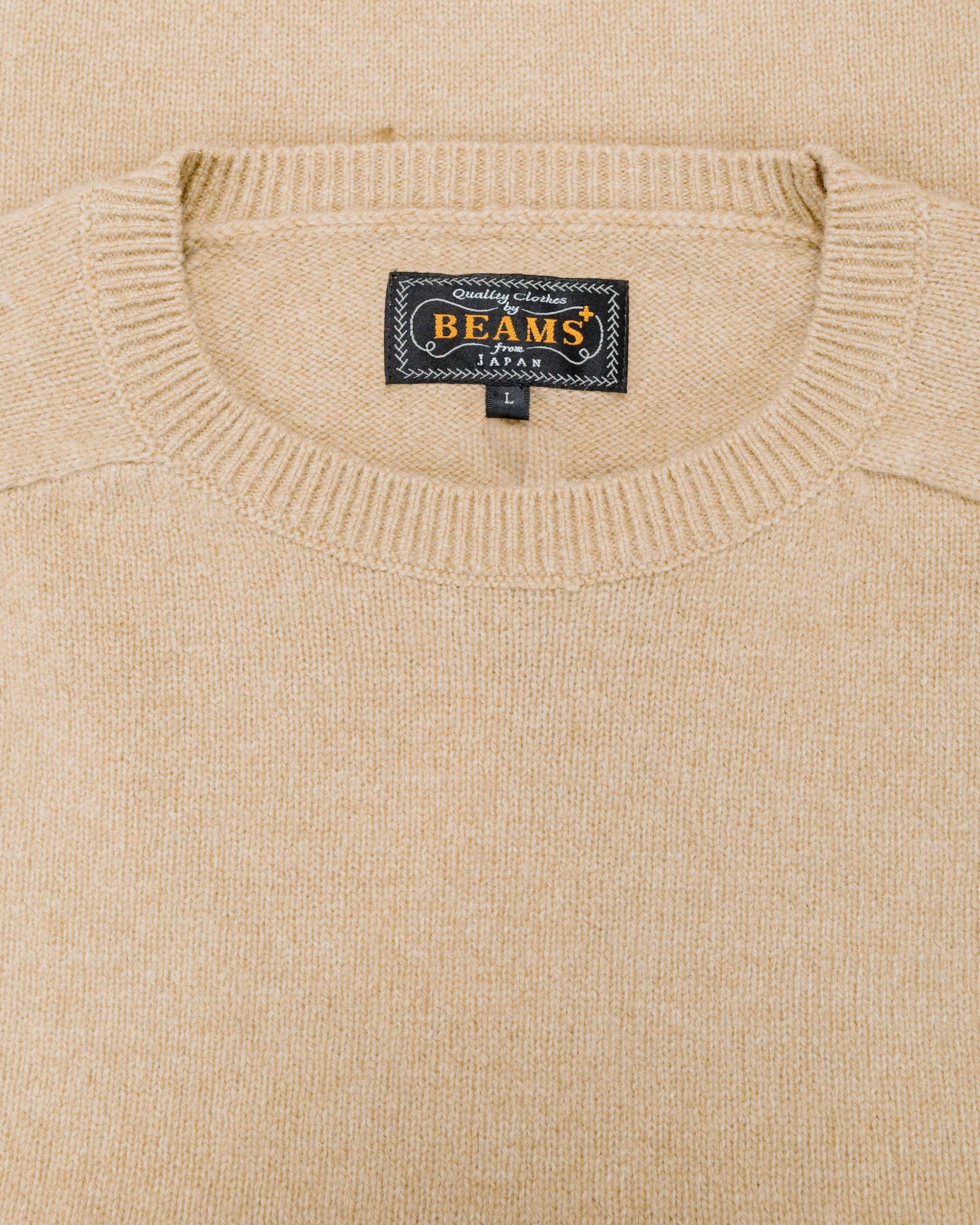 Beams Plus Crew 9G Beige - Image 5